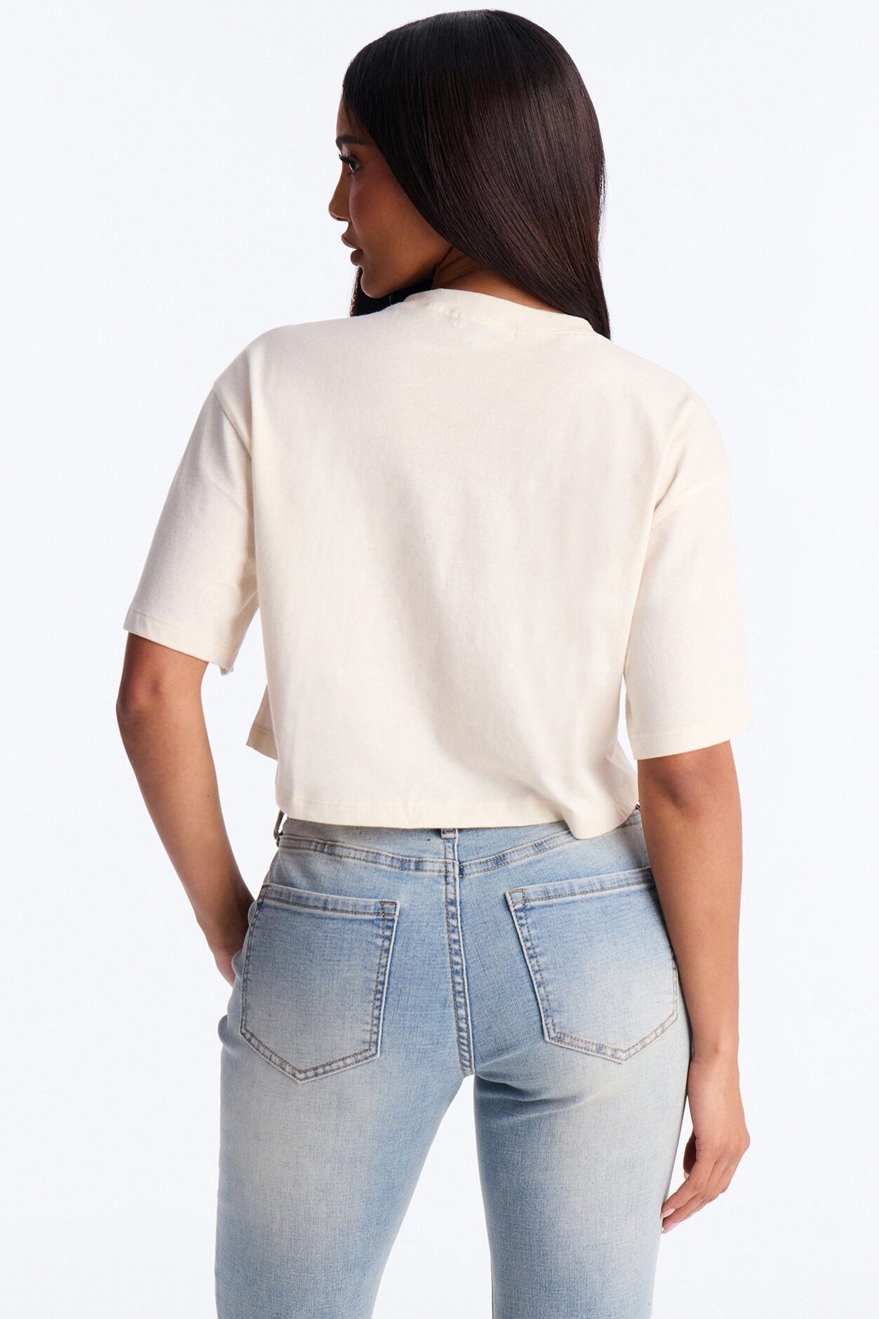Bride Vibes Cropped Tee - Cream