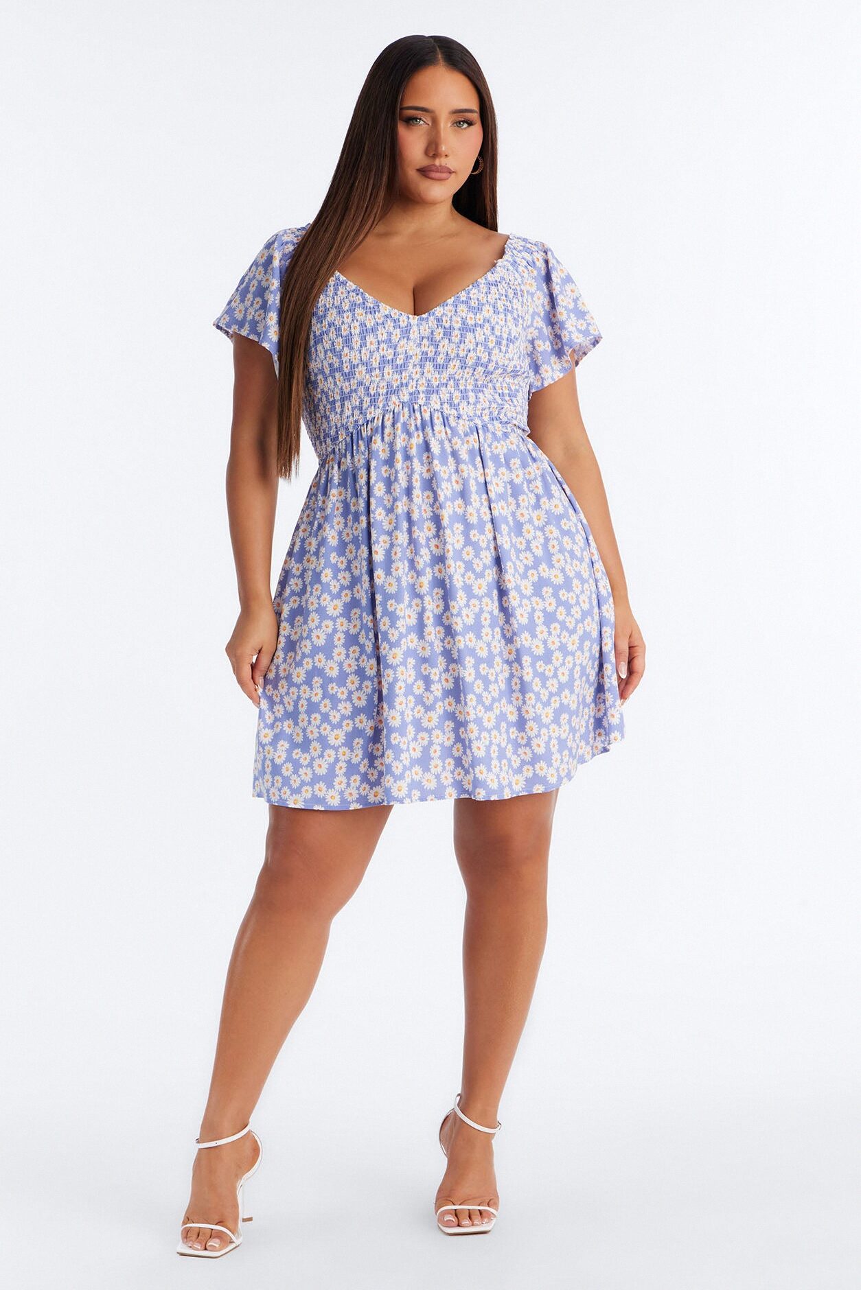 Flower Child Floral Mini Dress - Lavender/combo
