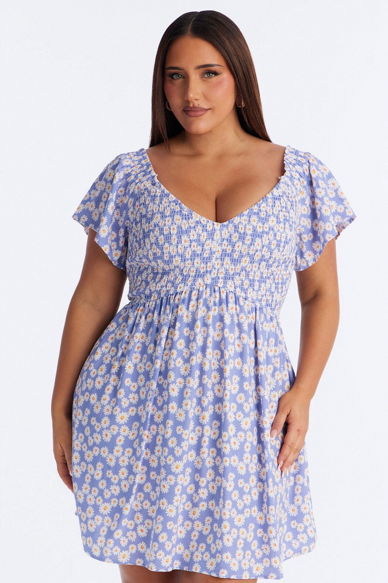 Flower Child Floral Mini Dress - Lavender/combo