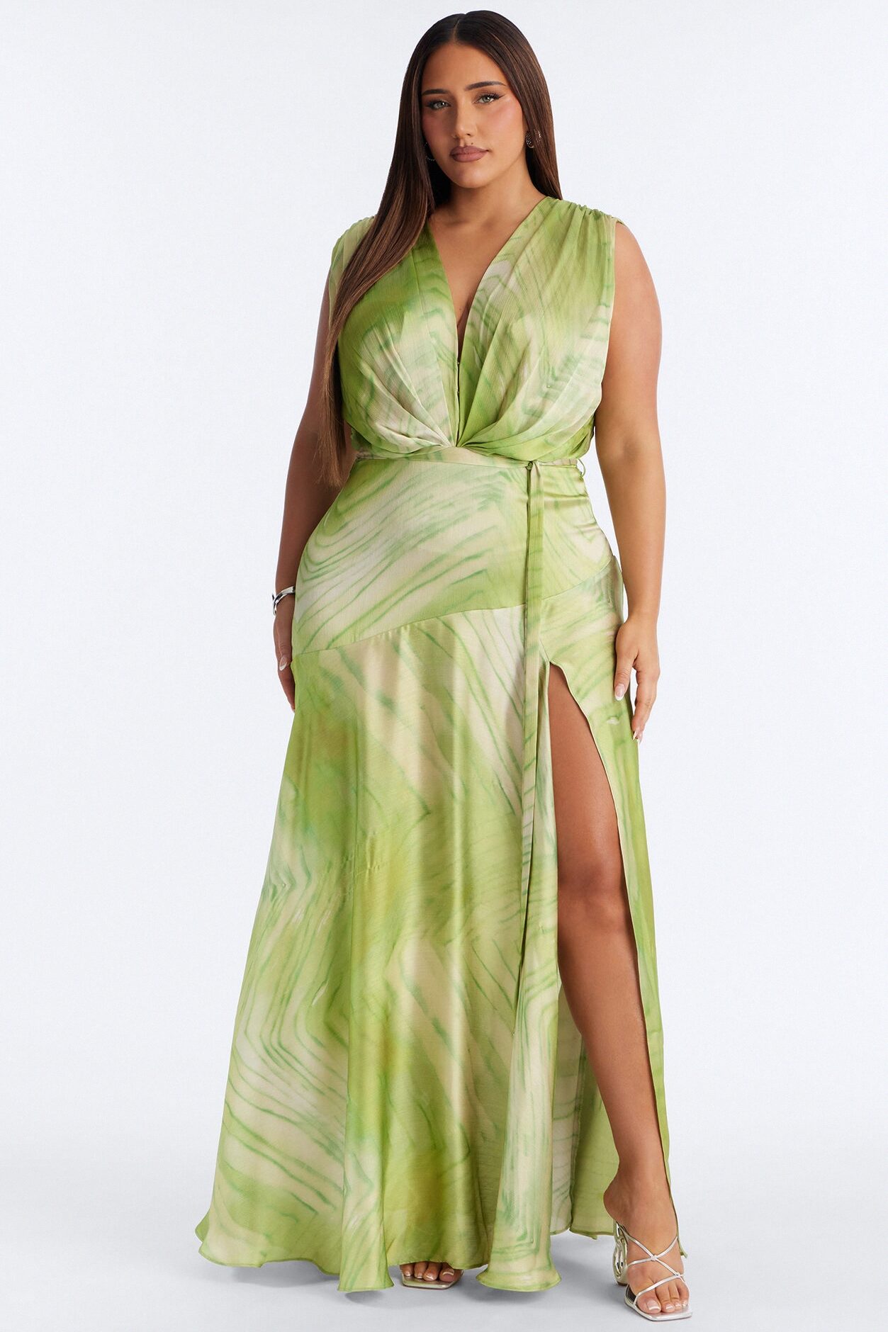 Sweet Escape Satin Maxi Dress - Periwinkle