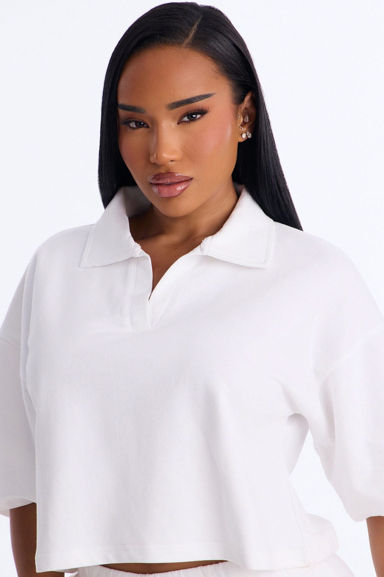 Weekend Moment Polo Short Set - White