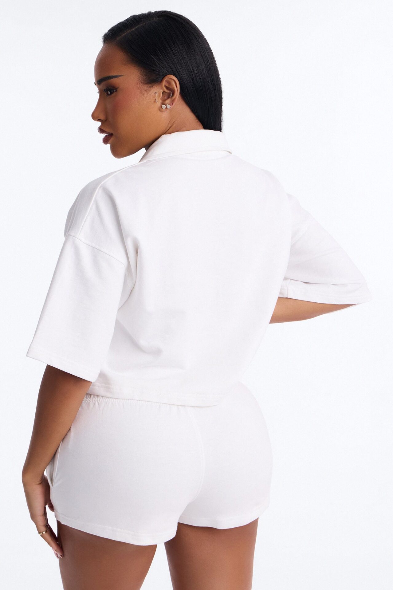 Weekend Moment Polo Short Set - White