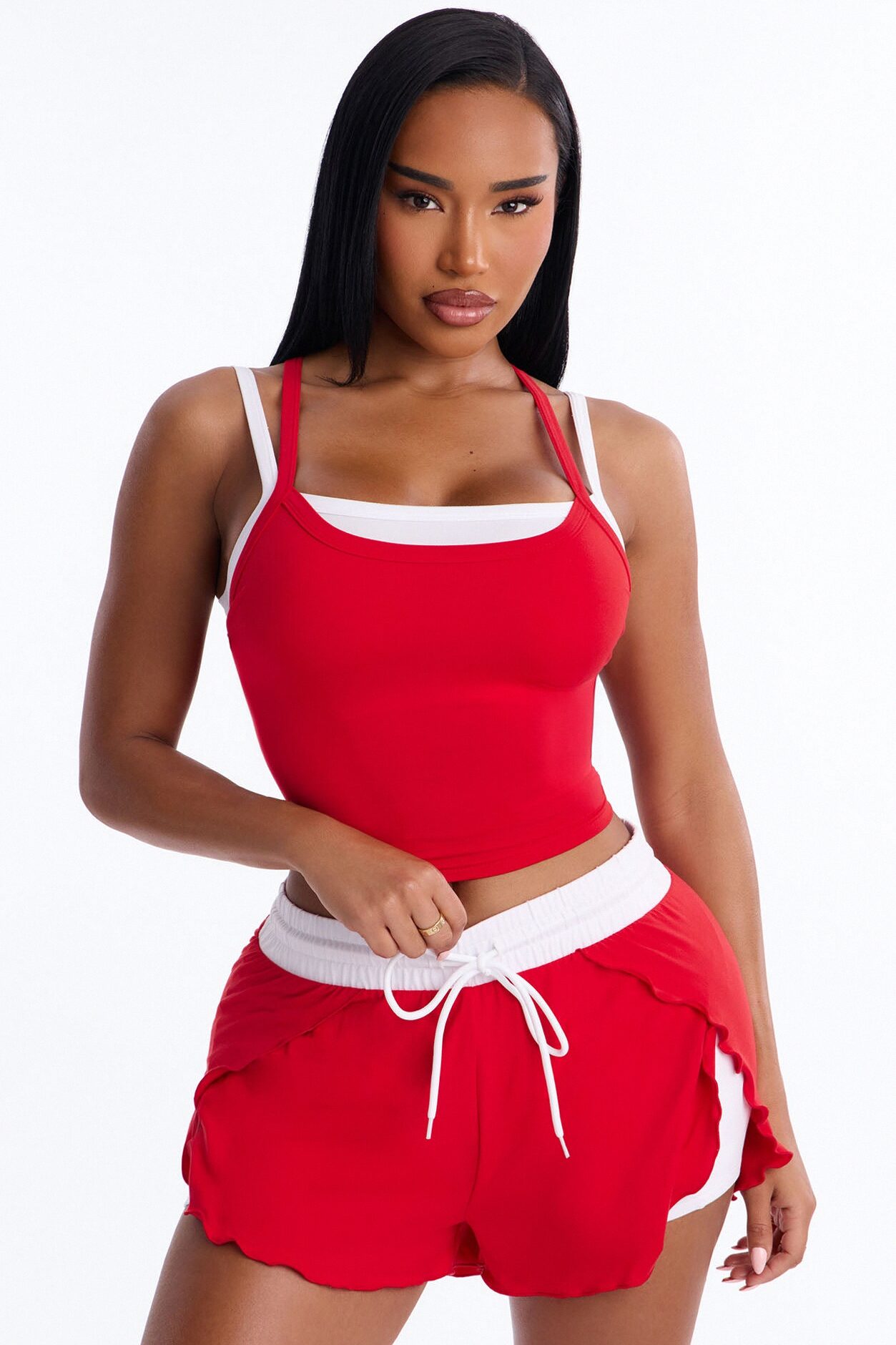 Walk A Mile Short Set - Red