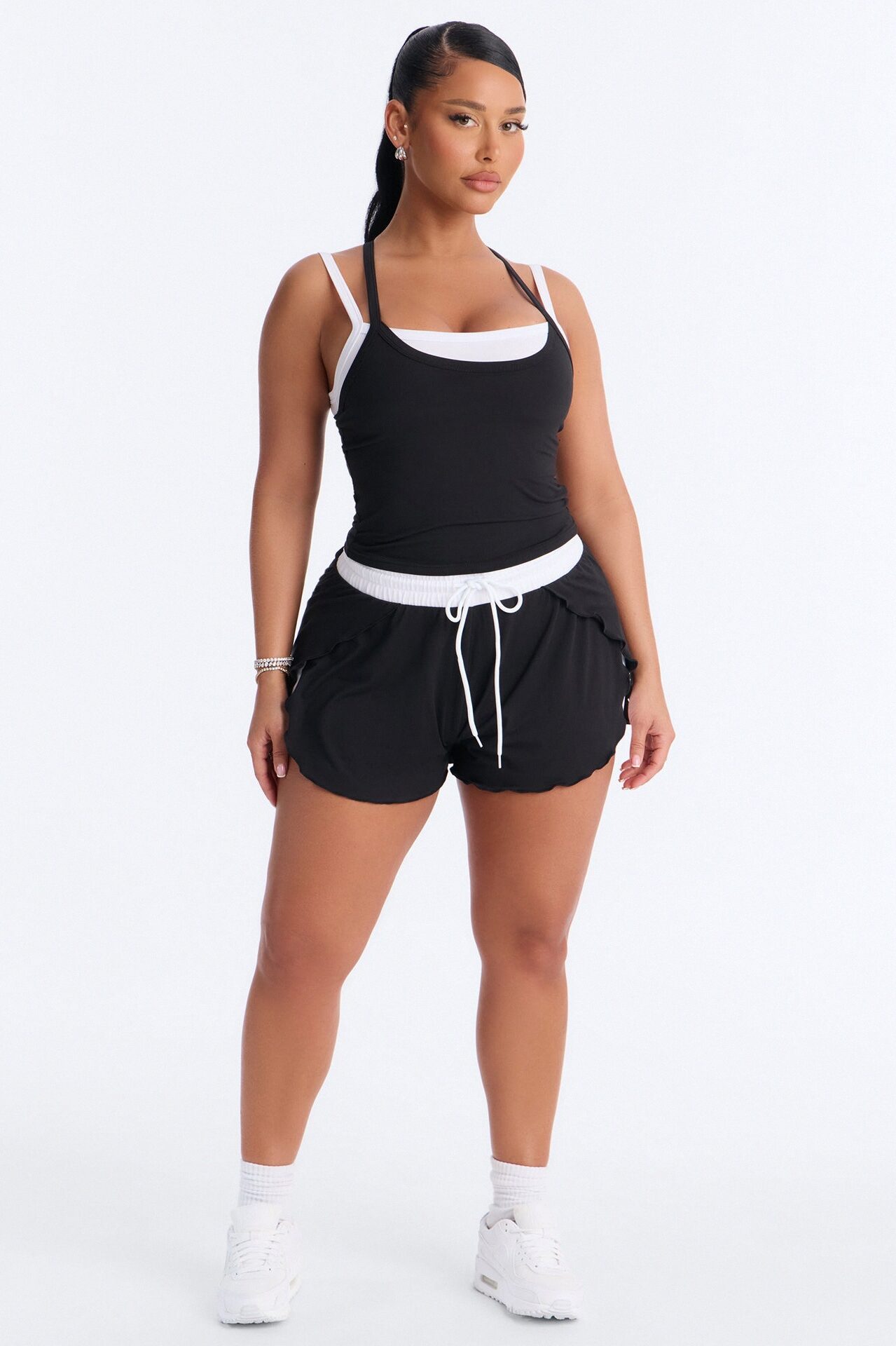 Walk A Mile Short Set - Black