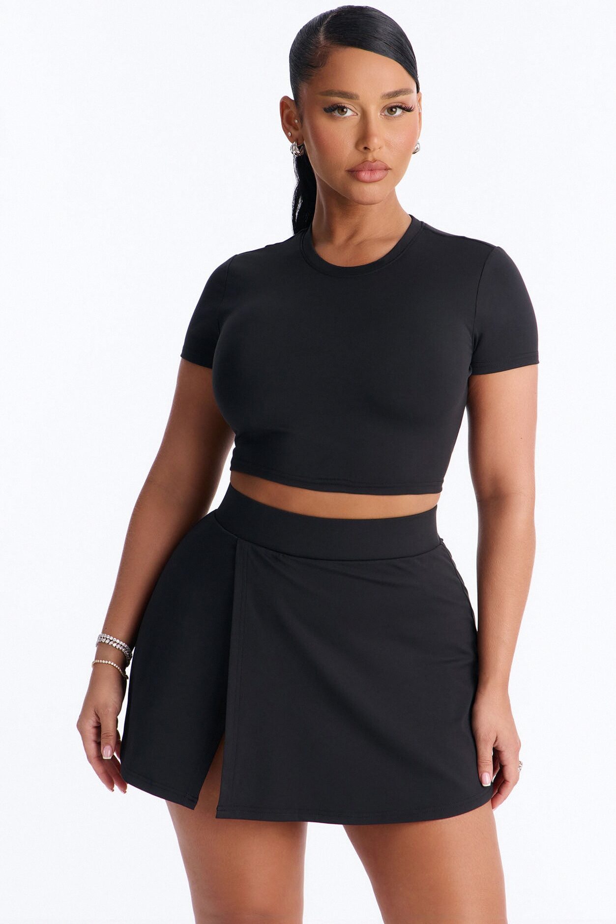 Sandy Mini Skirt Set - Black