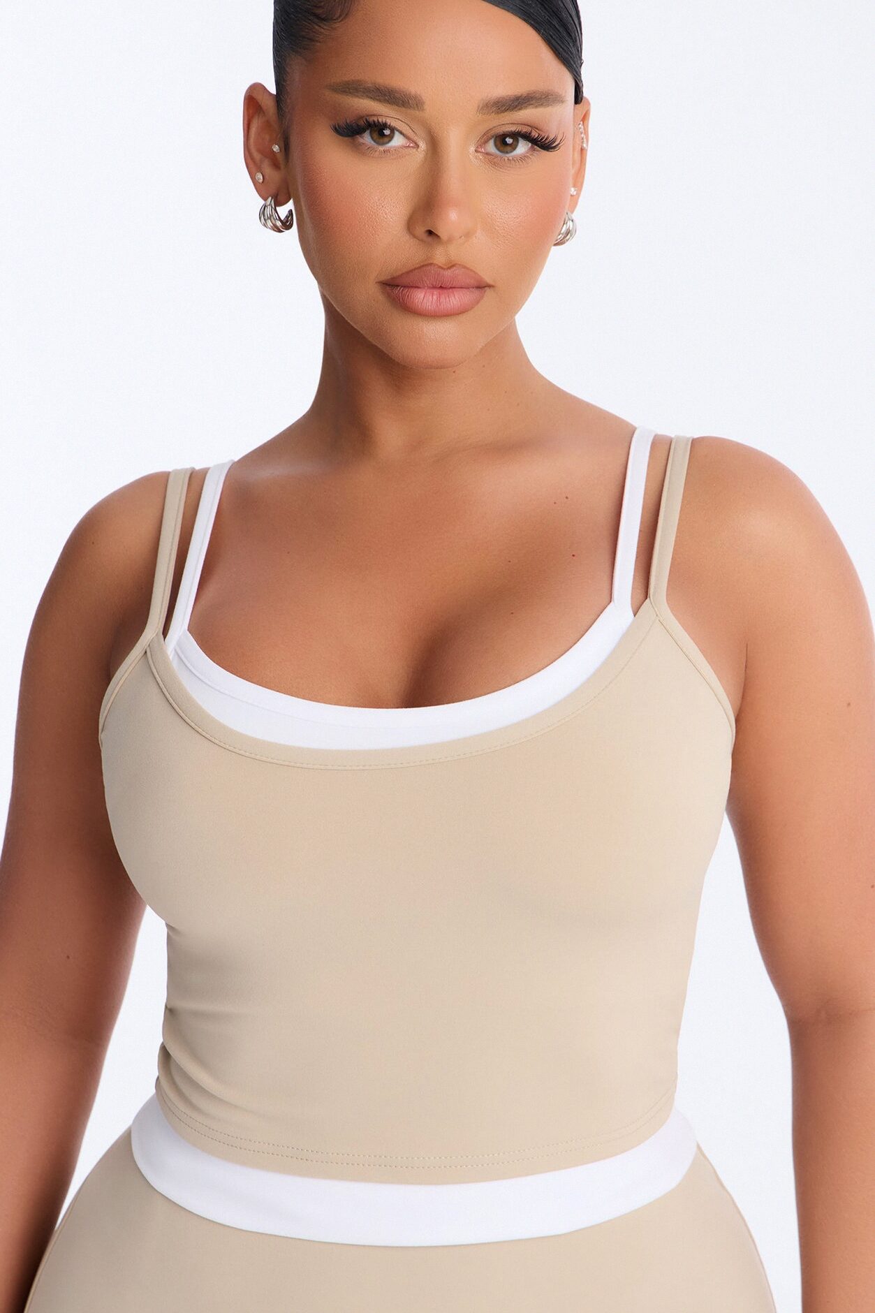 Claudia Mini Skirt Set - Taupe