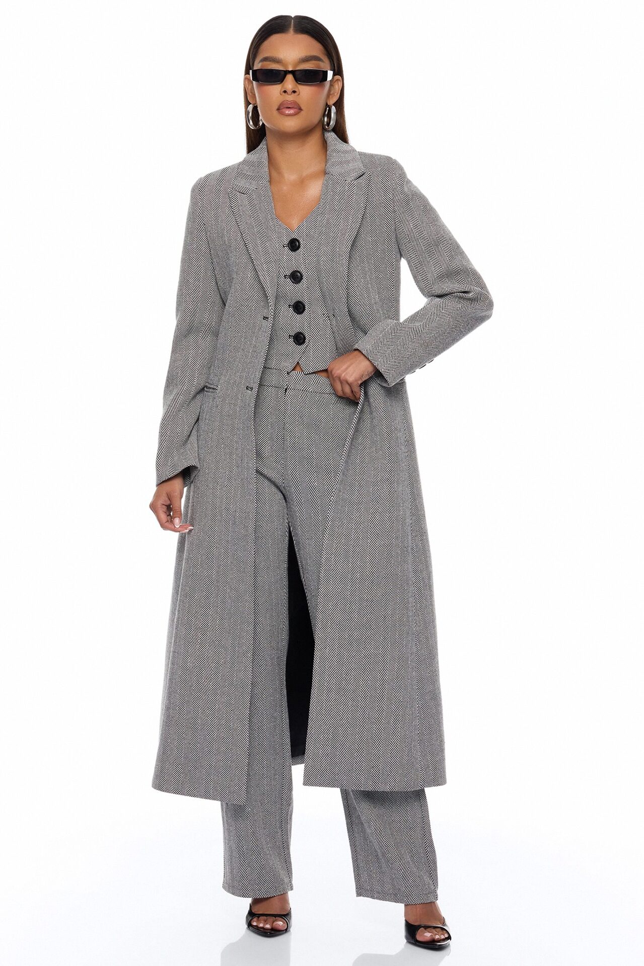 Gianna 3 Piece Pant Set - Grey