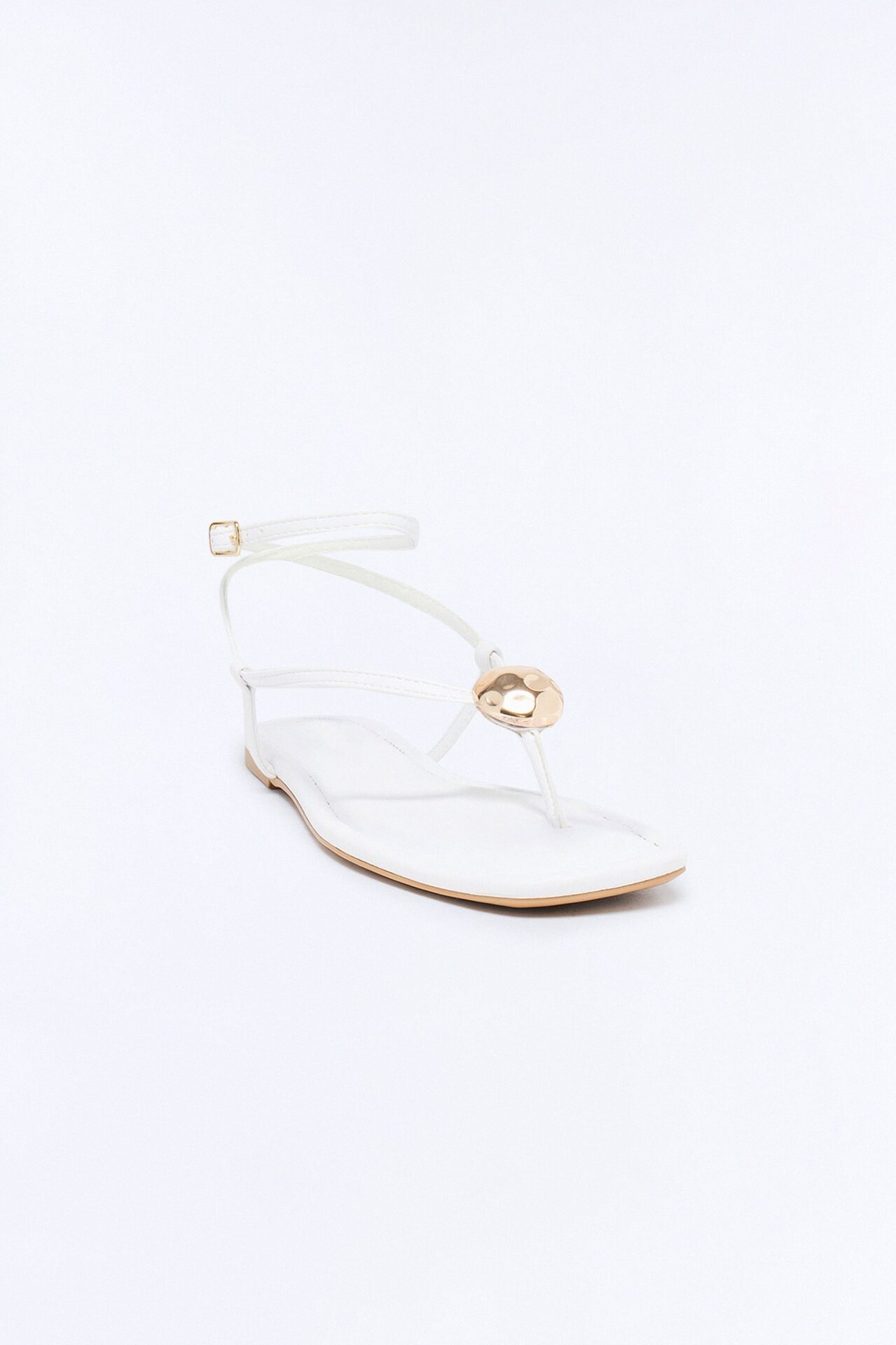 Amiah Ankle Strap Sandals - White