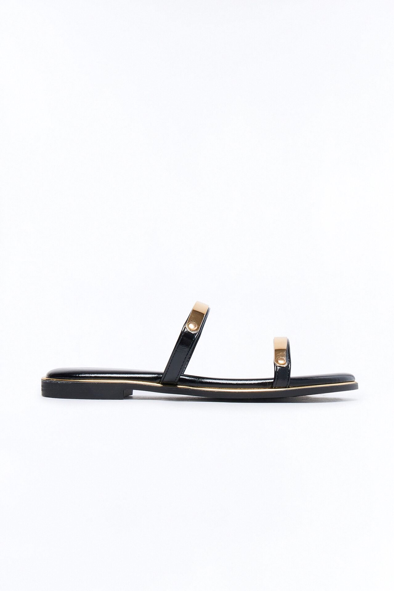 Keith Double Strap Sandals - Black