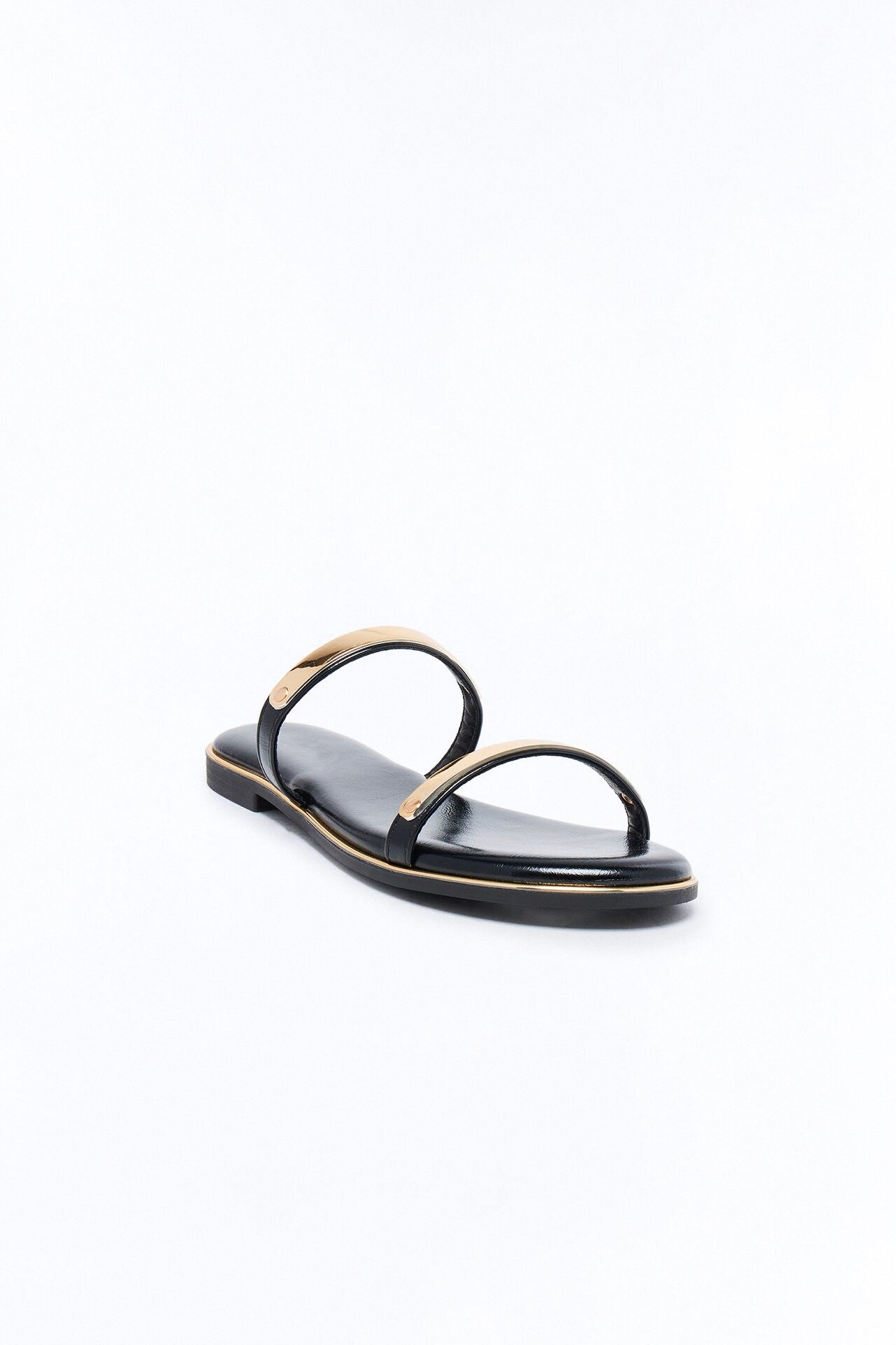Keith Double Strap Sandals - Black