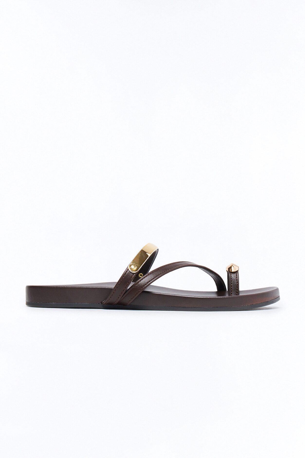 Renee Toe Ring Sandals - Brown