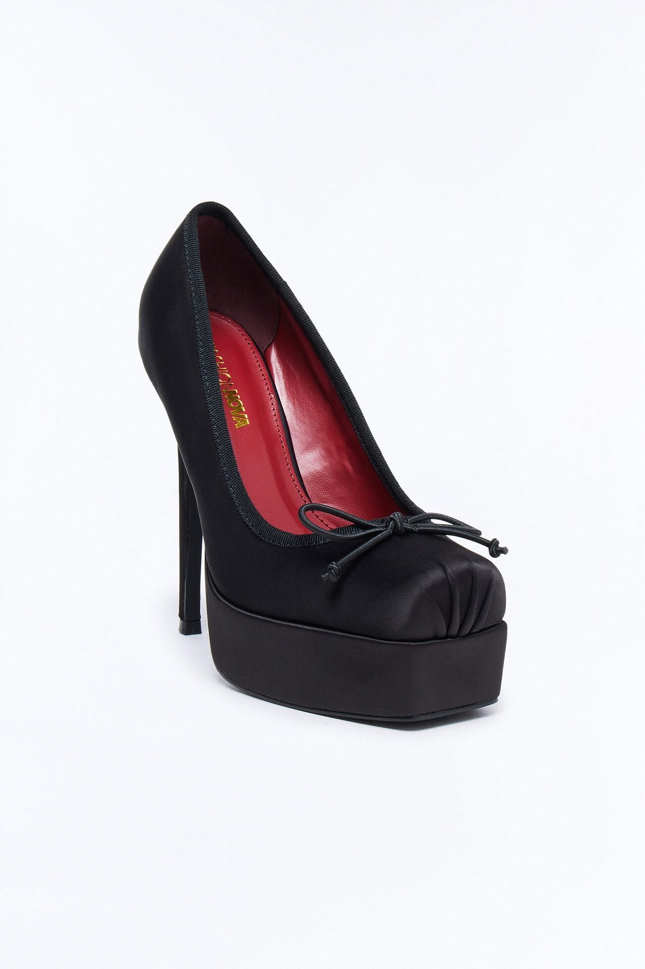 Itzy Satin Bow Ballet Pumps - Black