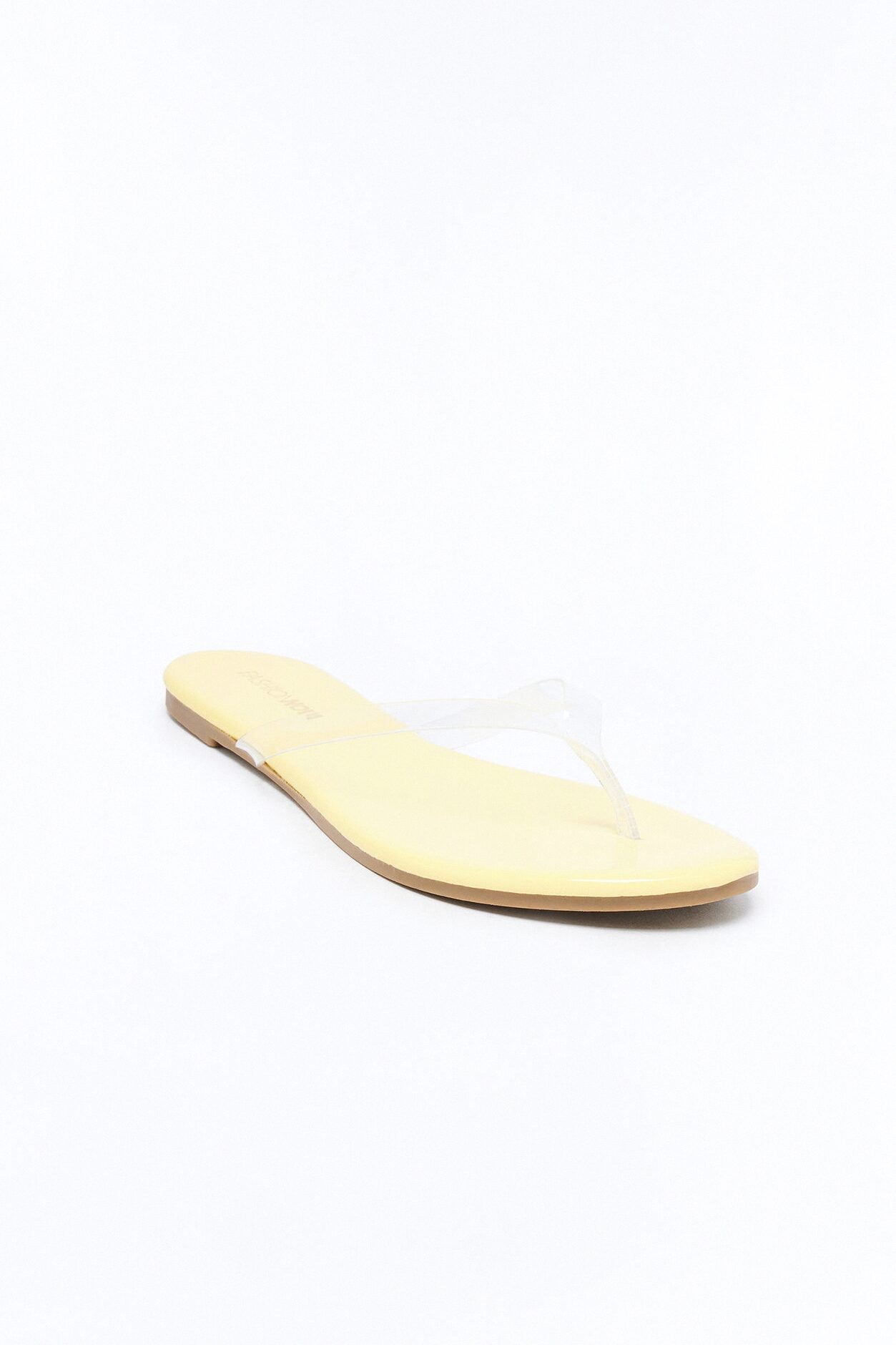 Papaya Clear Strap Flip Flops - Yellow