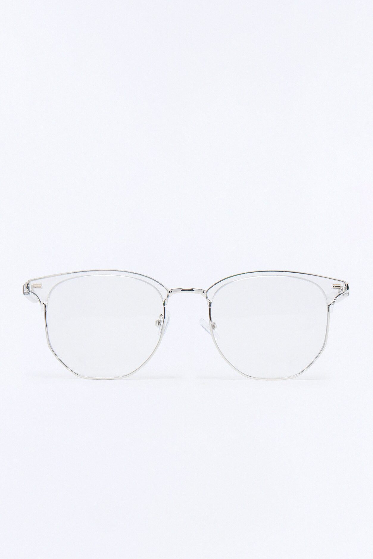Slow Morning Hours Sunglasses - Clear/Silver