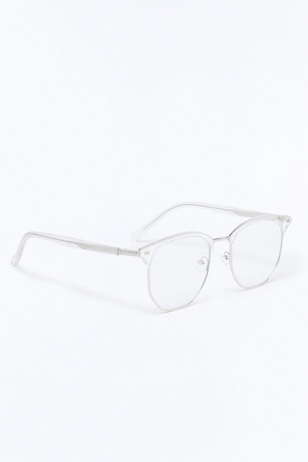 Slow Morning Hours Sunglasses - Clear/Silver