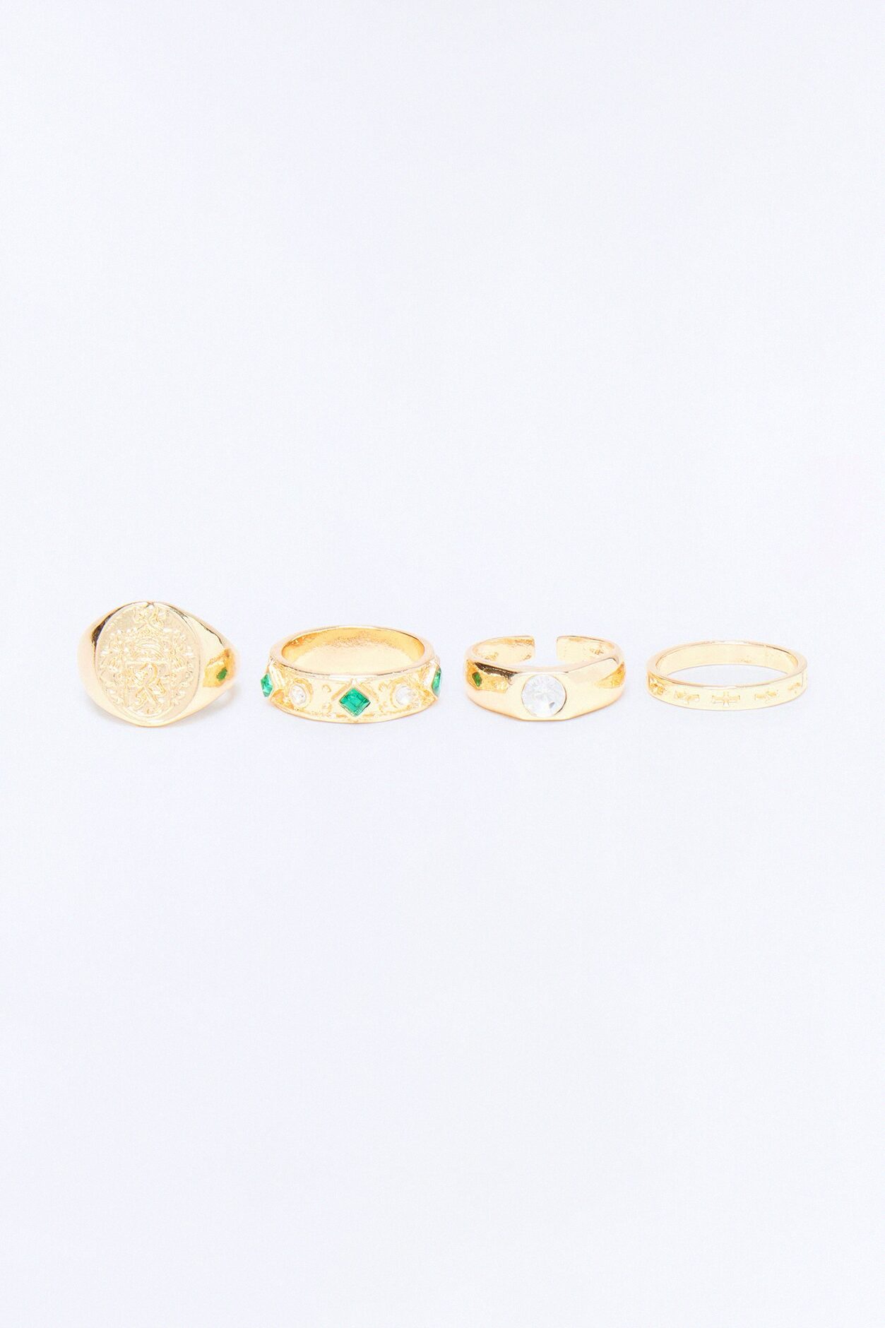 Imperial Crest Ring Set - Gold