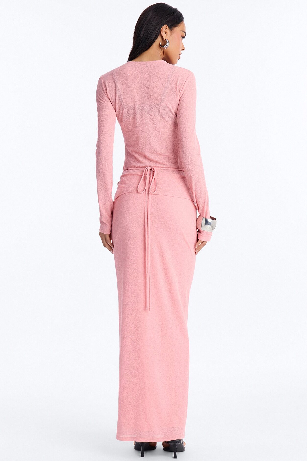 Sasha Button Up Maxi Dress - Pink