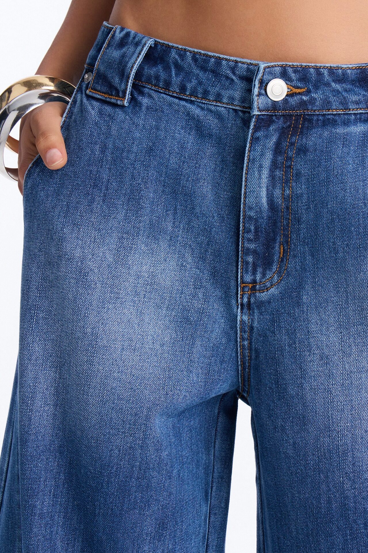 Torrance Loose Fit Stretch Barrel Jeans - Dark Wash
