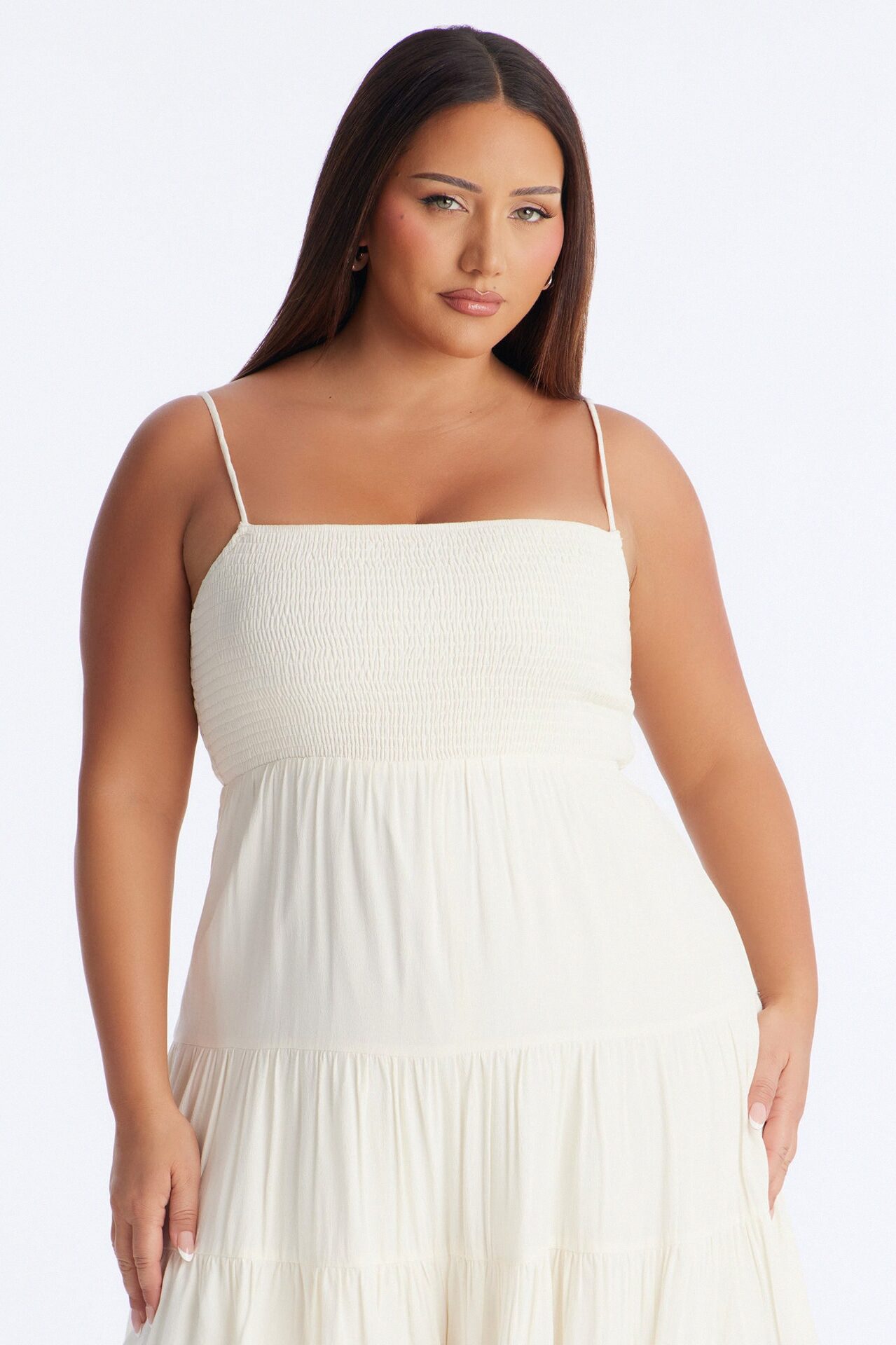 Around The Water Smocked Romper - Cream