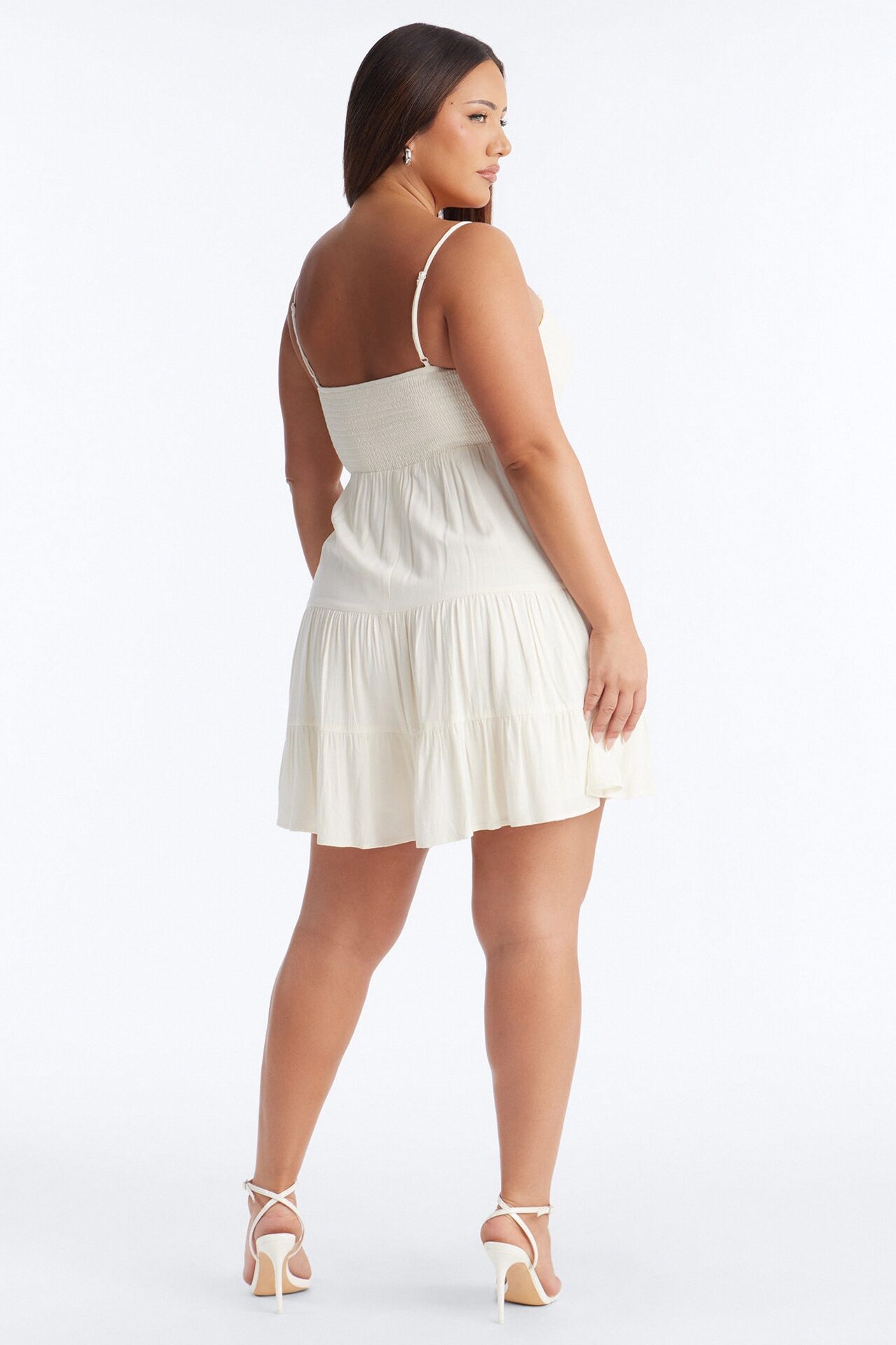 Around The Water Smocked Romper - Cream