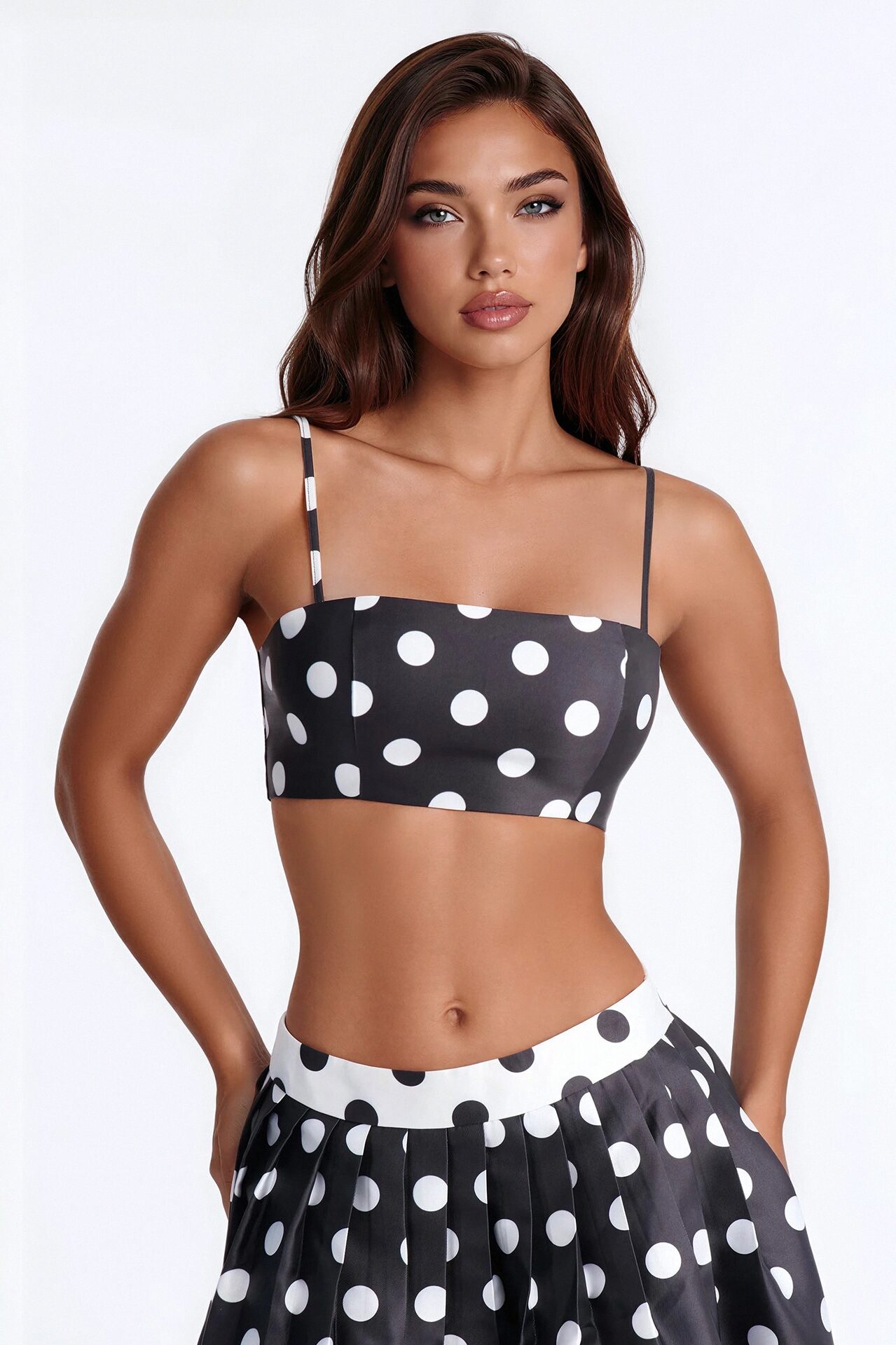 Marielle Polka Dot Top - Black/White