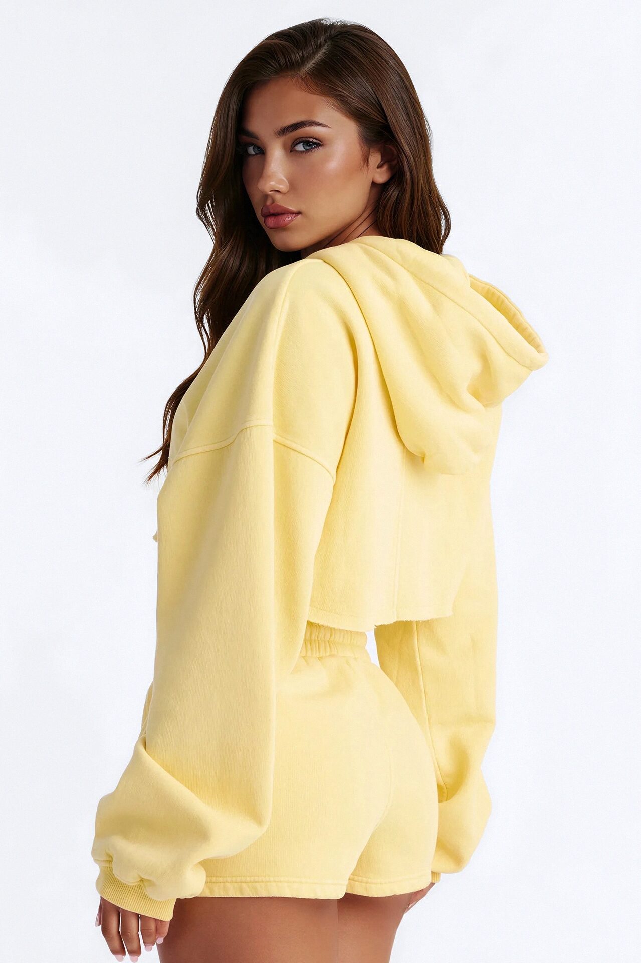 On The Go Washed Short Set - Yellow