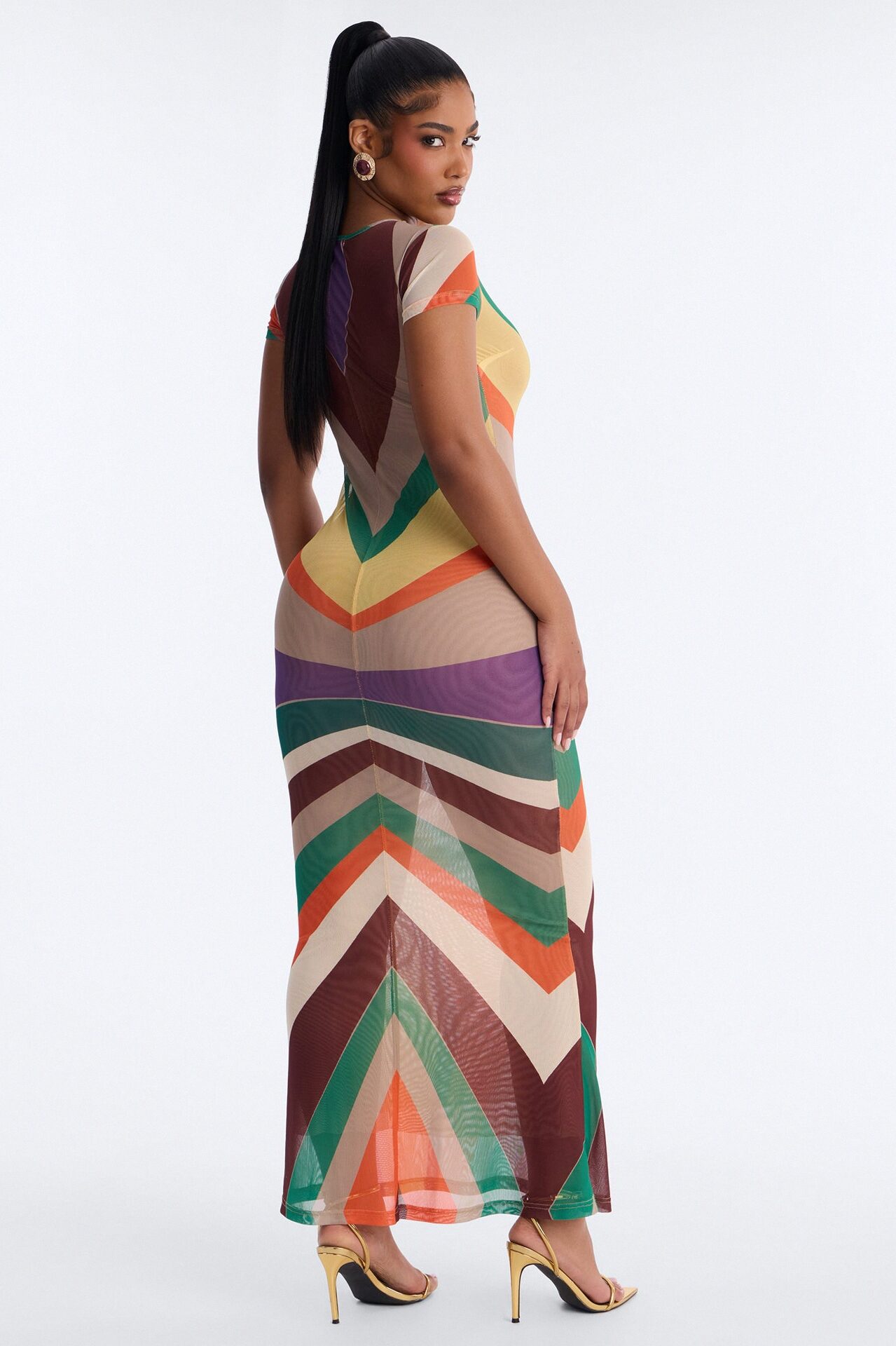 Poolside Babe Mesh Maxi Dress - MultiColor