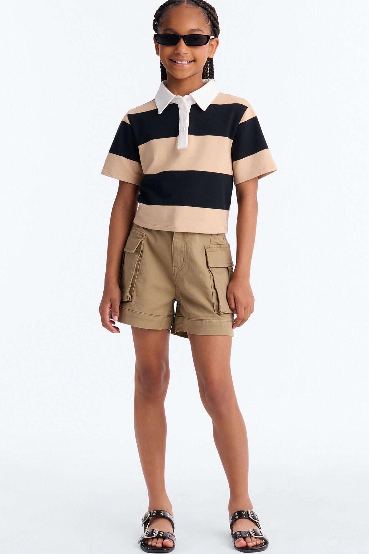 Mini On A Mission Cargo Shorts - Khaki