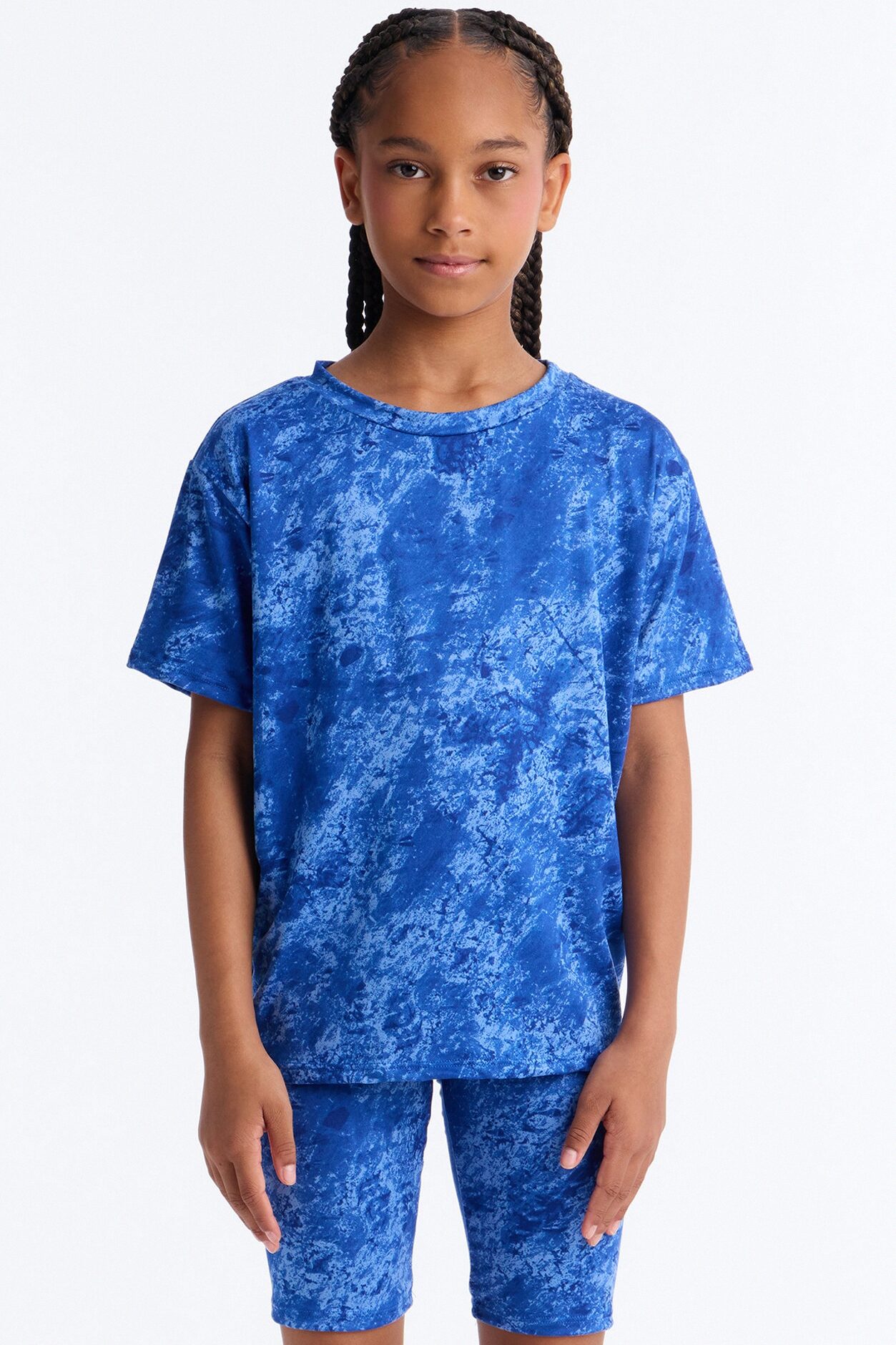 Mini Chelsea Biker Short Set - Royal