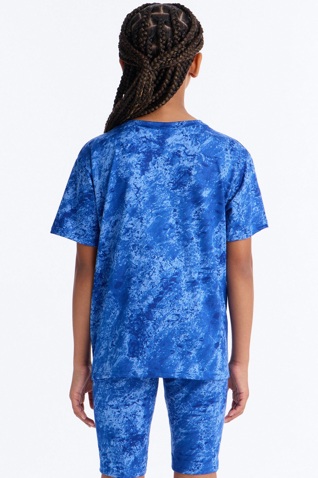 Mini Chelsea Biker Short Set - Royal