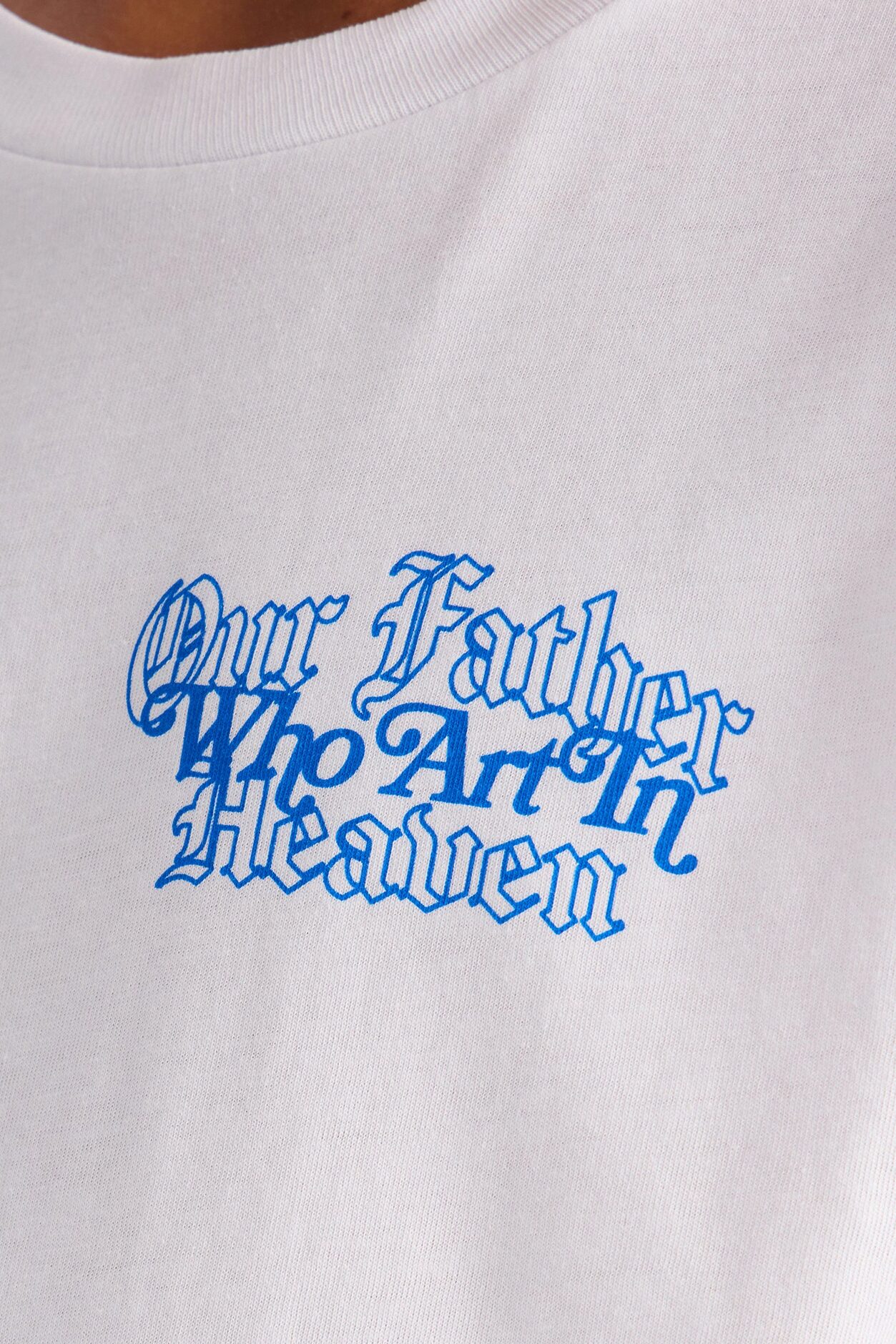 Mini Our Father Front/Back Short Sleeve Tee - White
