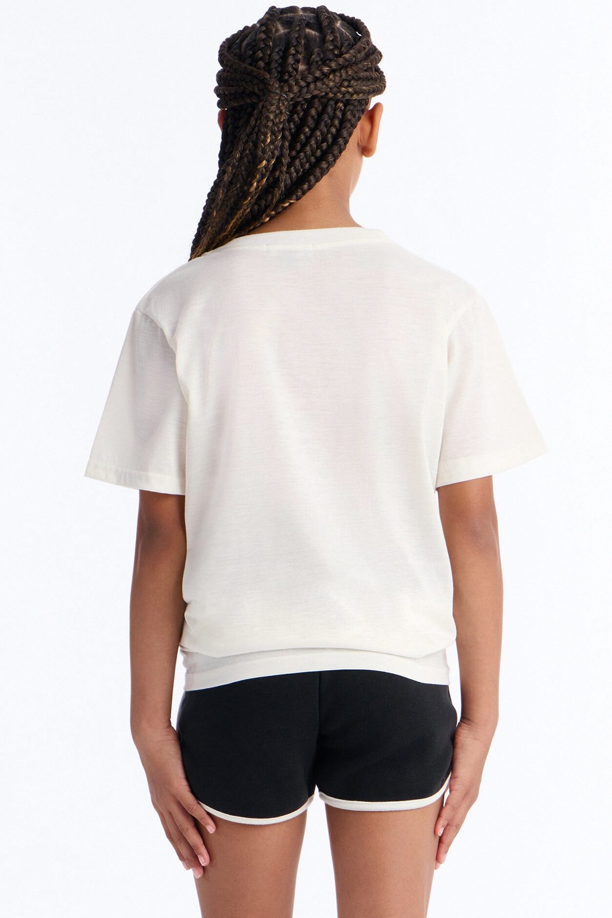 Mini Blessed Brat Short Set - White/Black