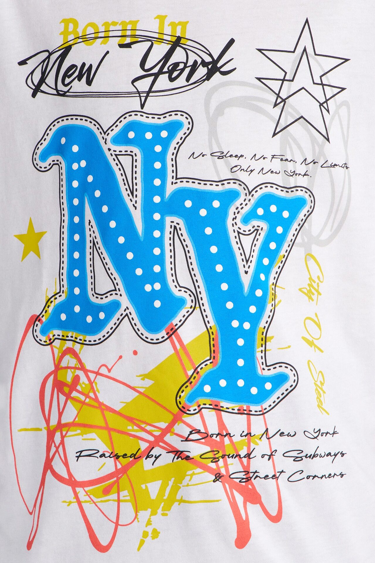 Mini Born In New York Short Sleeve Tee - White