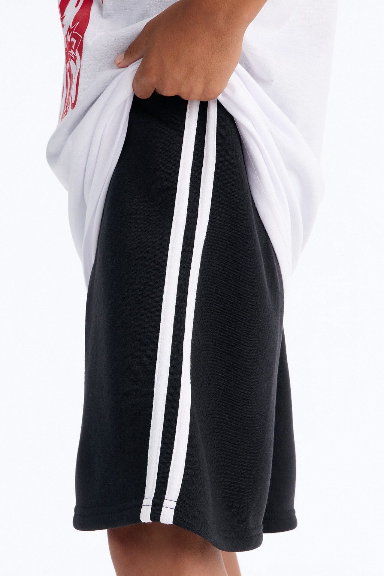 Mini House Of Saints Short Set - White/Black