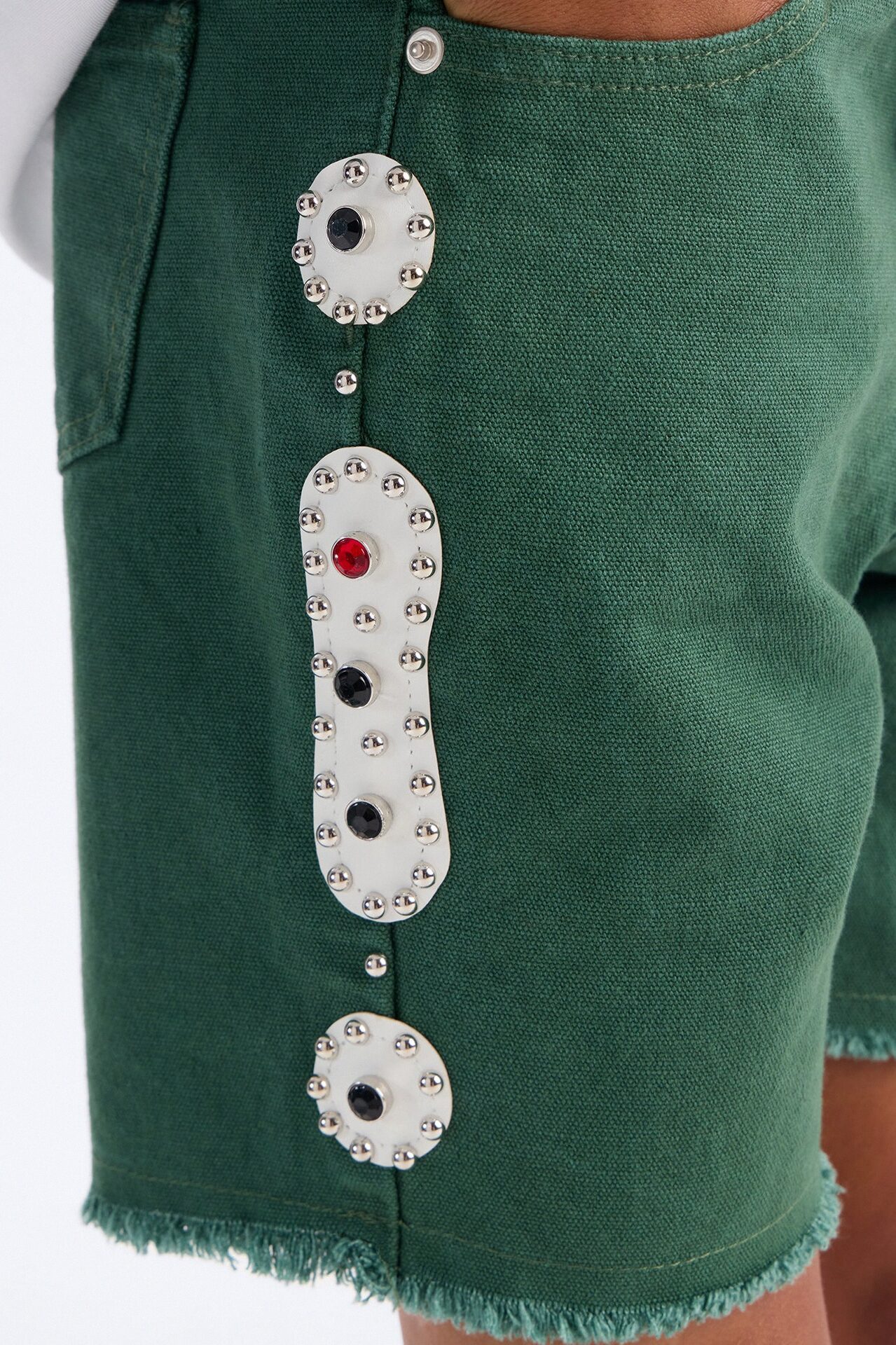 Mini Aspiring Artist Embellished Short - Olive