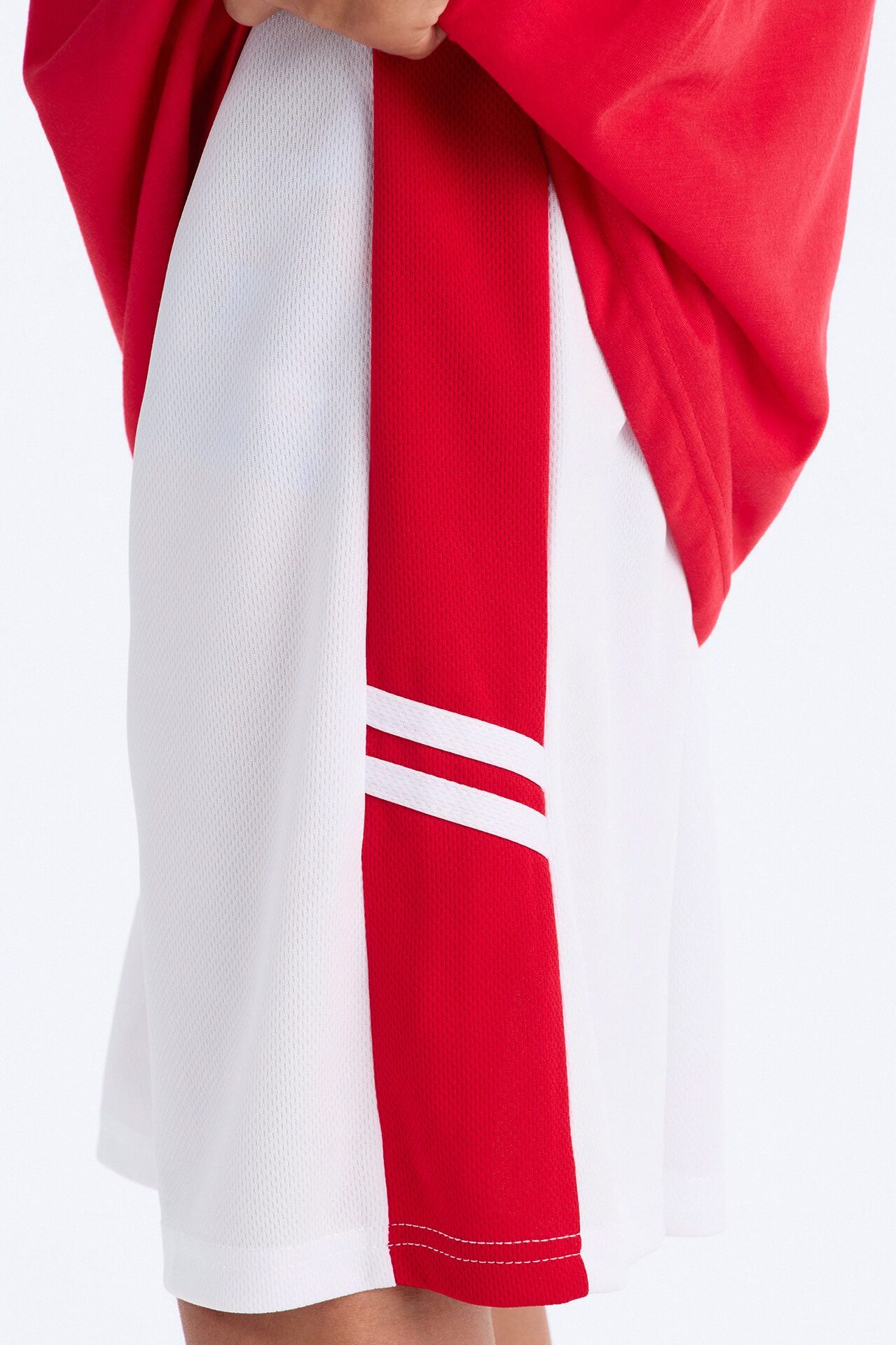Mini Basketball Bear Short Set - Red/combo