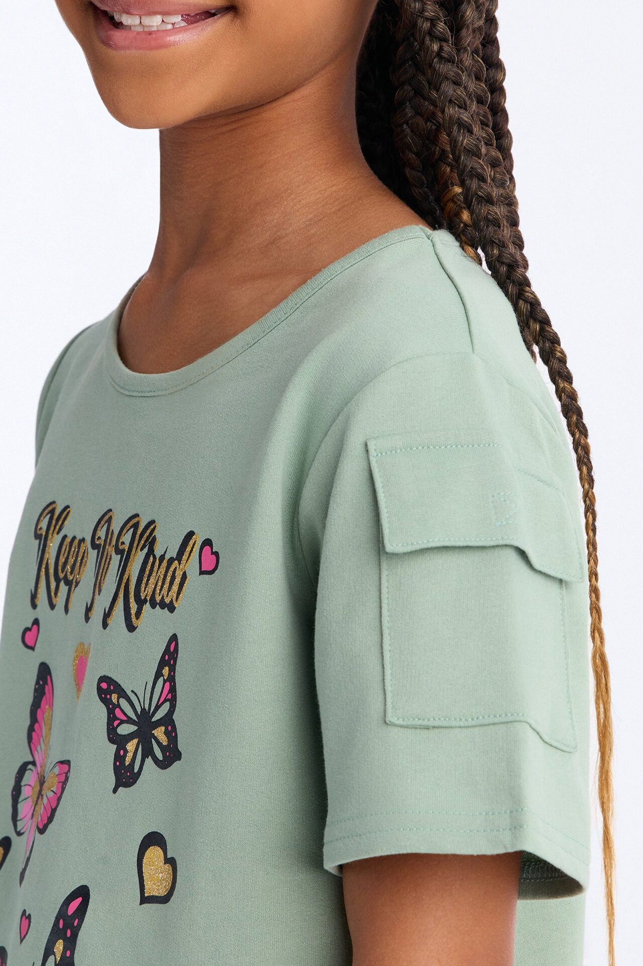 Mini Keep It Kind Short Set - Sage
