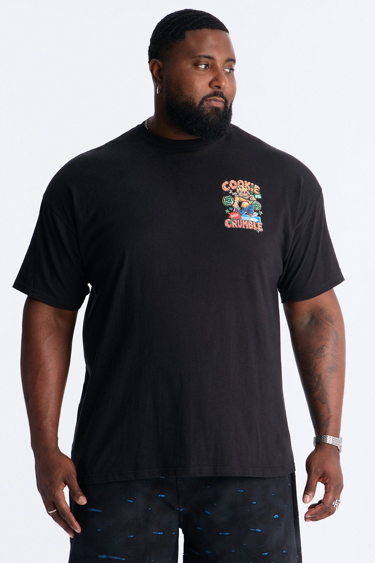 This Way Cookie Crumble Short Sleeve Tee - Black