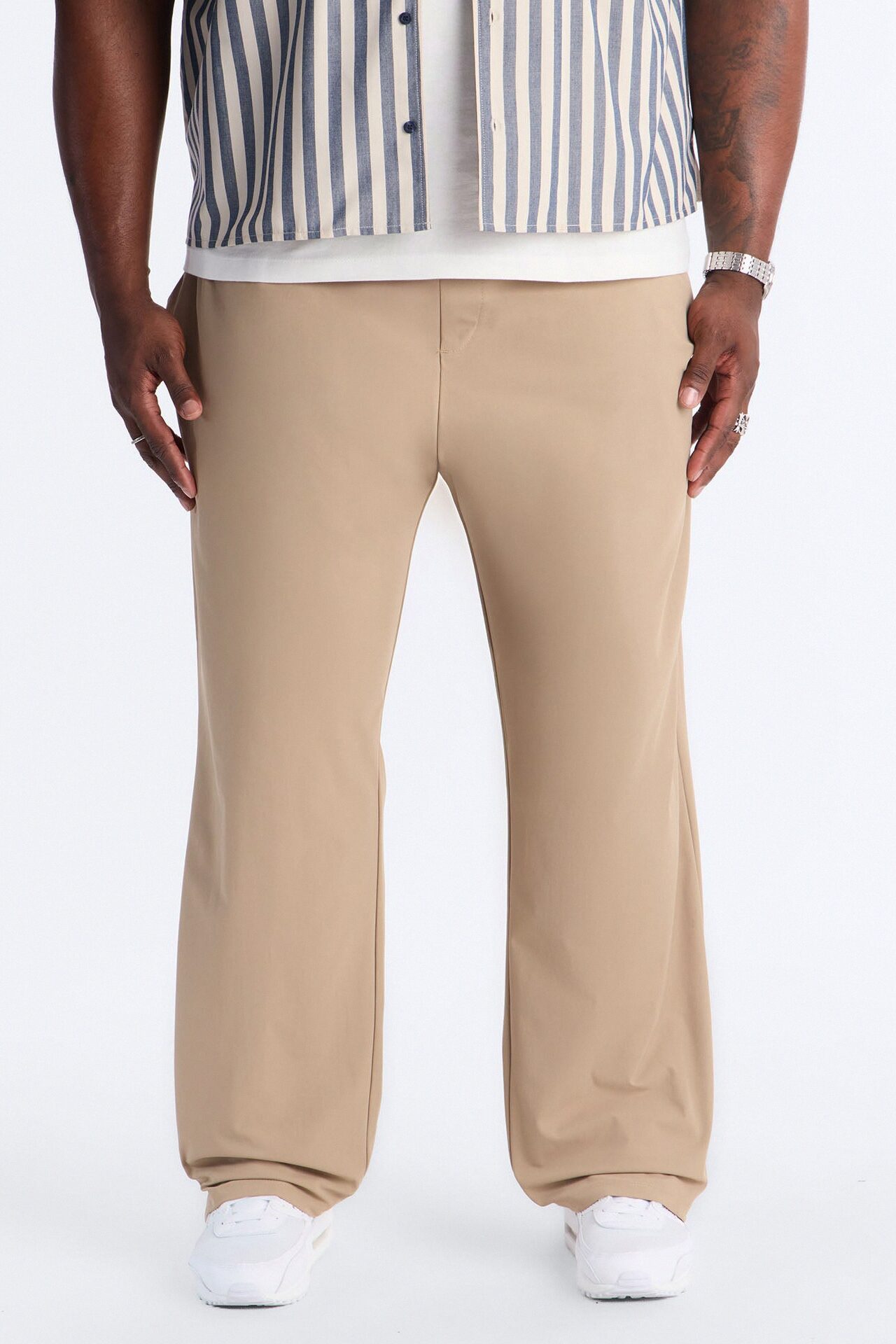 Slim Axis Slit Pant - Khaki