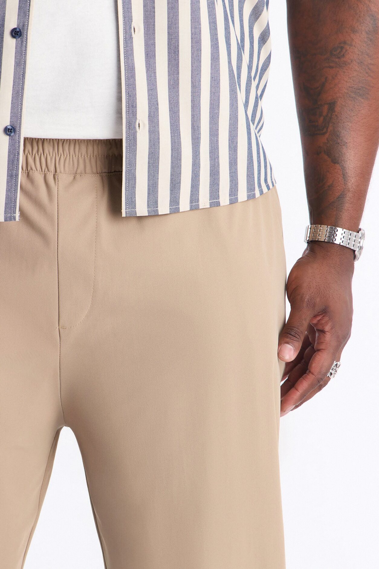 Slim Axis Slit Pant - Khaki