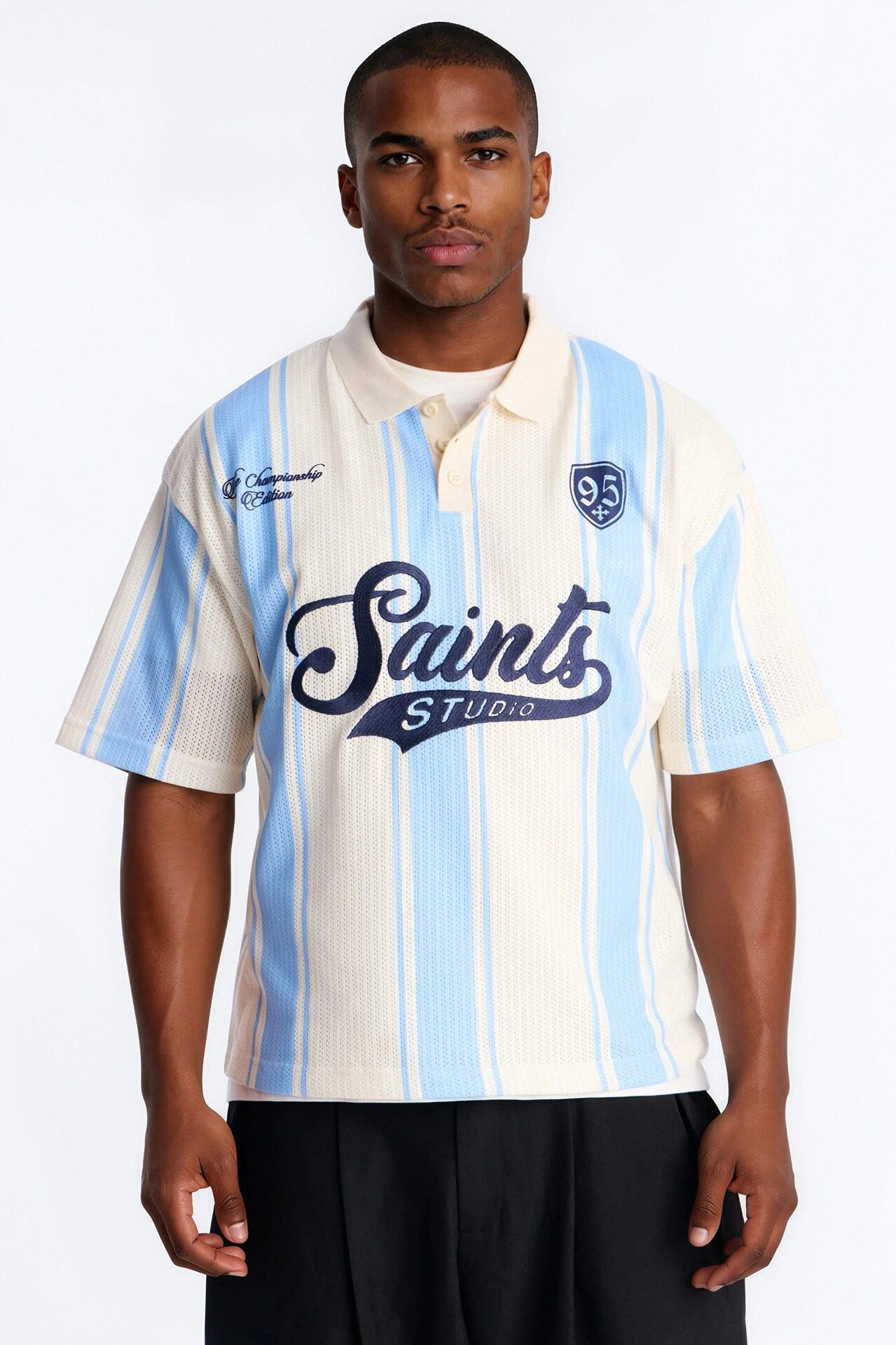 Saints 95 Short Sleeve Polo - Blue