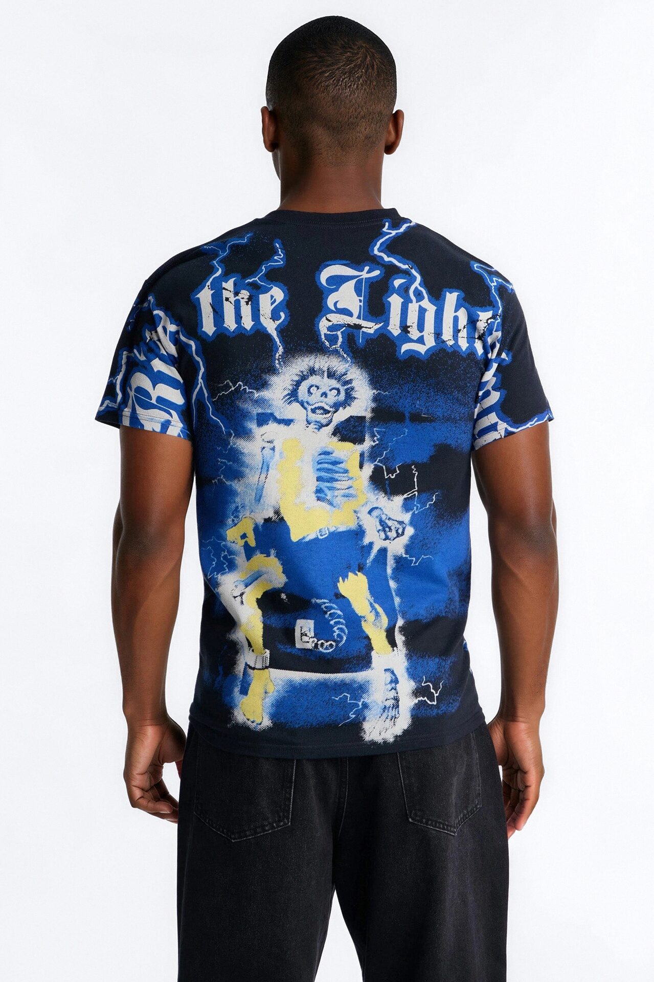 Metallica Ride The Lightning All Over Print Short Sleeve Tee - Black