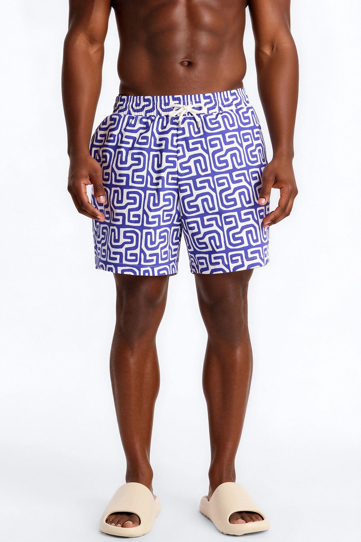 Lonian Tessera Swim Trunk 7″ - Blue