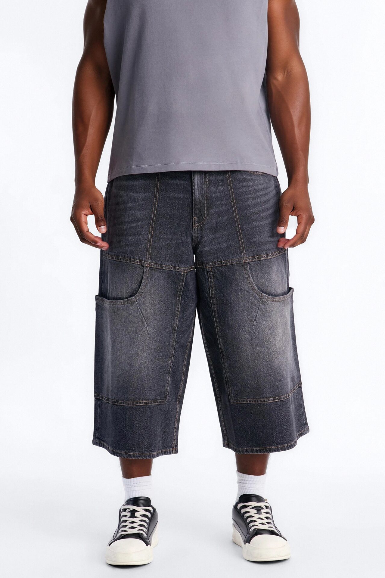 Super Baggy Amped Pocket Denim Short - Black Wash