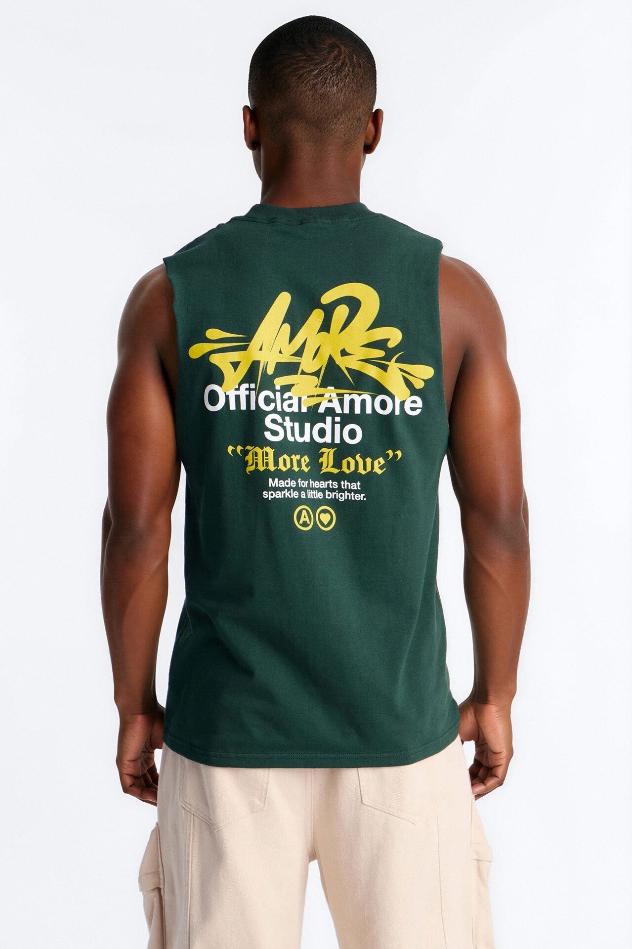 Amor Studio More Love Muscle Tee - Green
