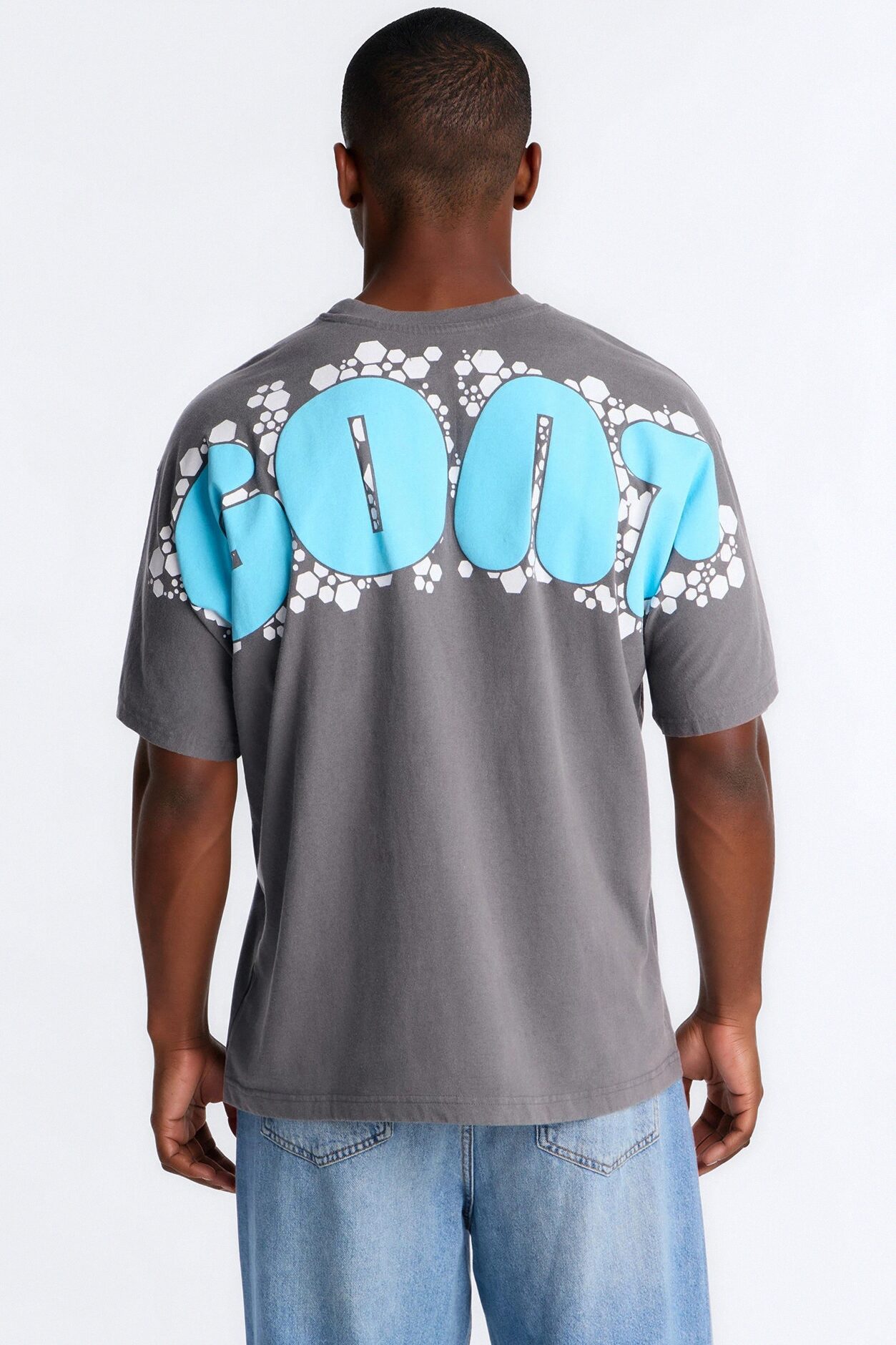 GOAT Washed Boxy Short Sleeve Tee - Grey
