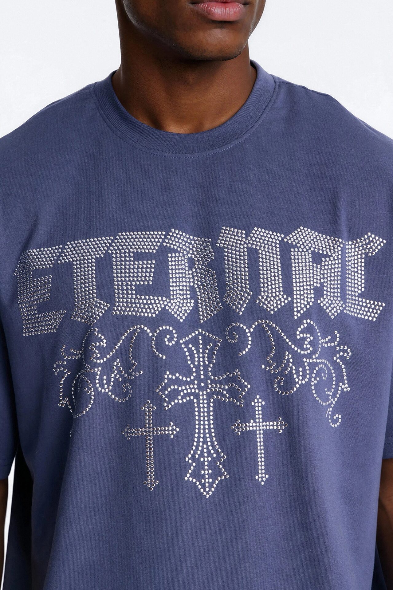 Eternal Salvation Boxy Short Sleeve Tee - Navy