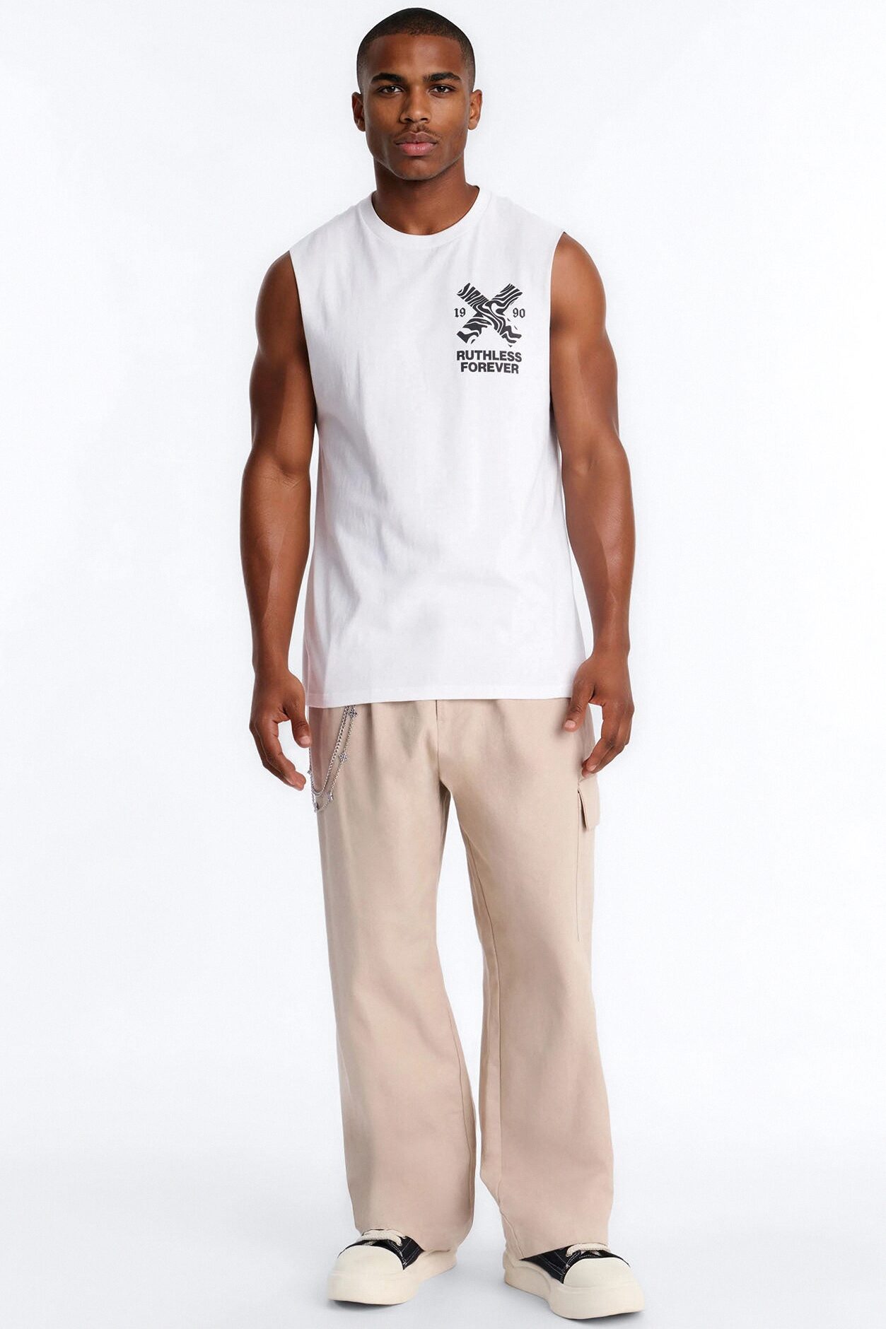 Ruthless Forever 1990 Oversized Short Sleeve Tee - White