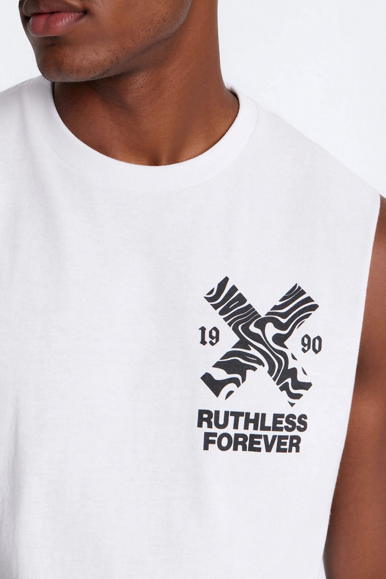 Ruthless Forever 1990 Oversized Short Sleeve Tee - White
