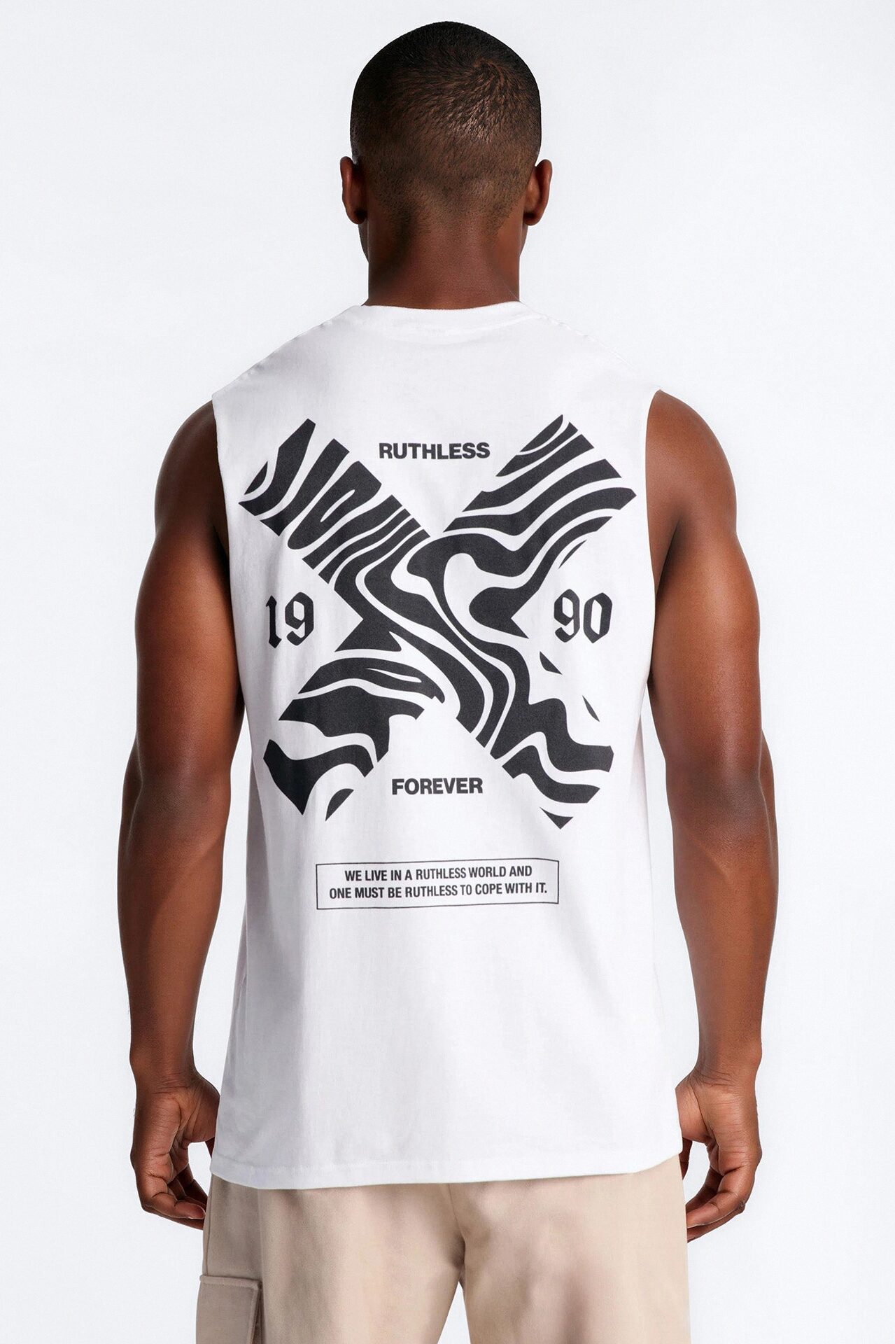Ruthless Forever 1990 Oversized Short Sleeve Tee - White